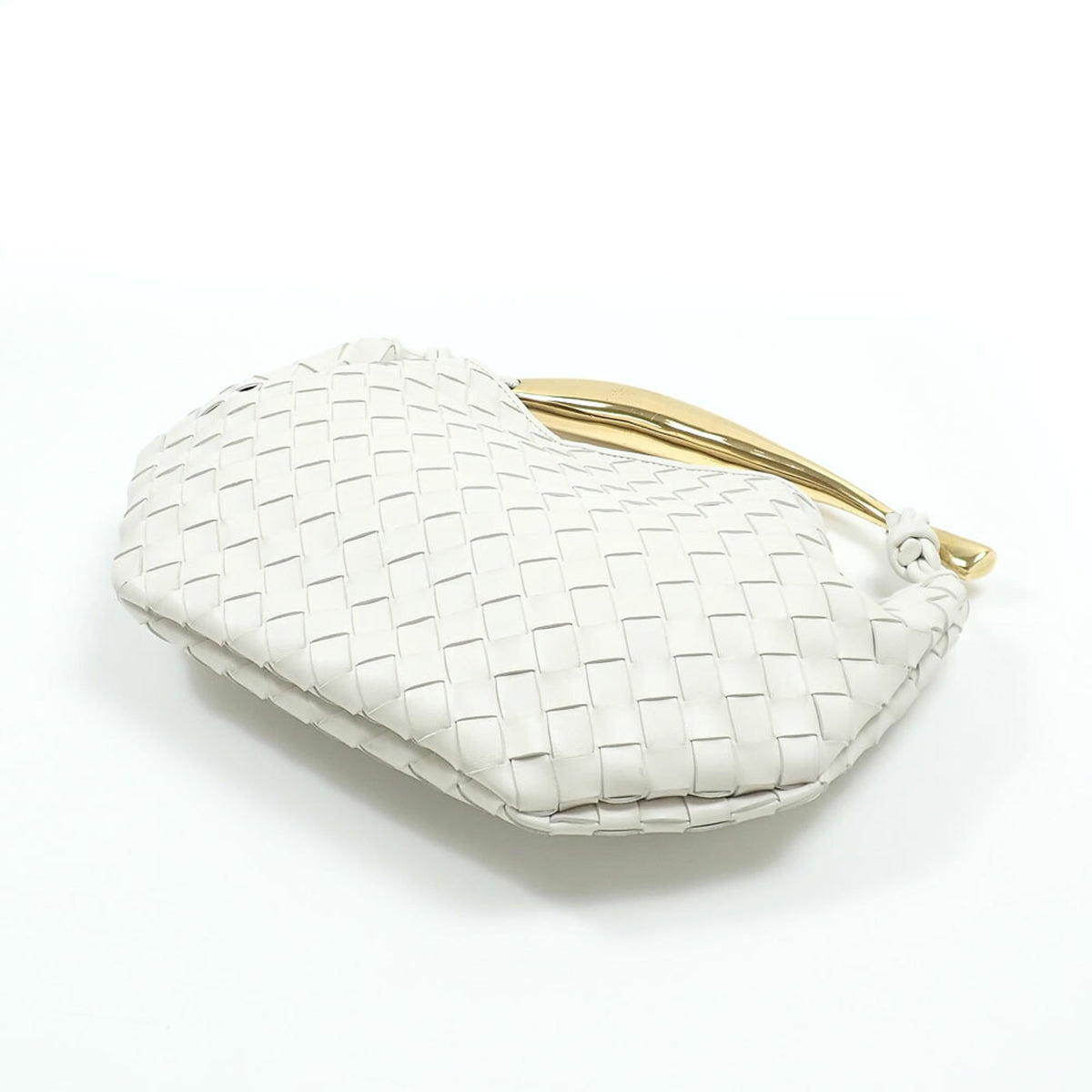 Bottega Veneta White Leather Handbag (Pre-Owned)