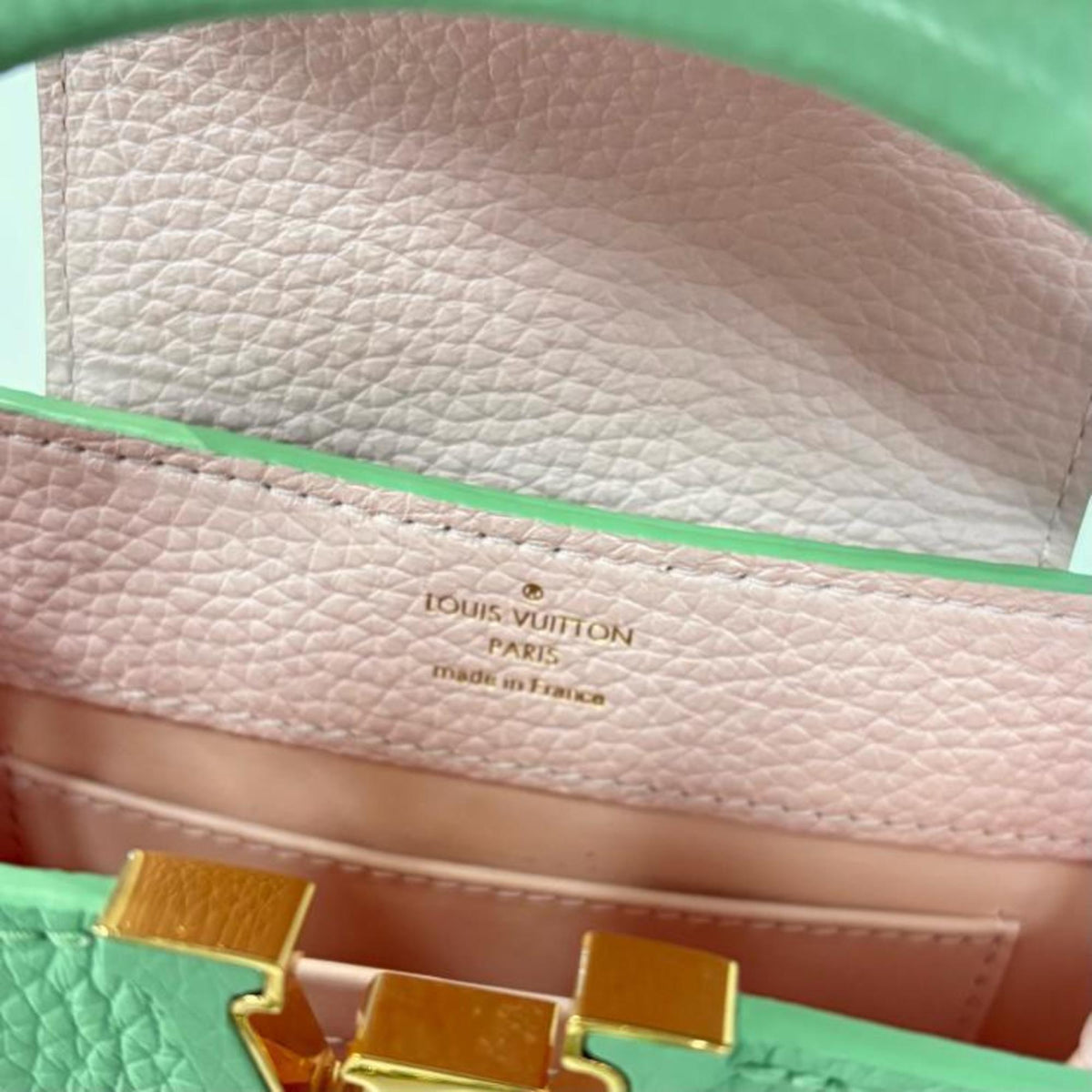 Louis Vuitton Green Leather Handbag (Pre-Owned)