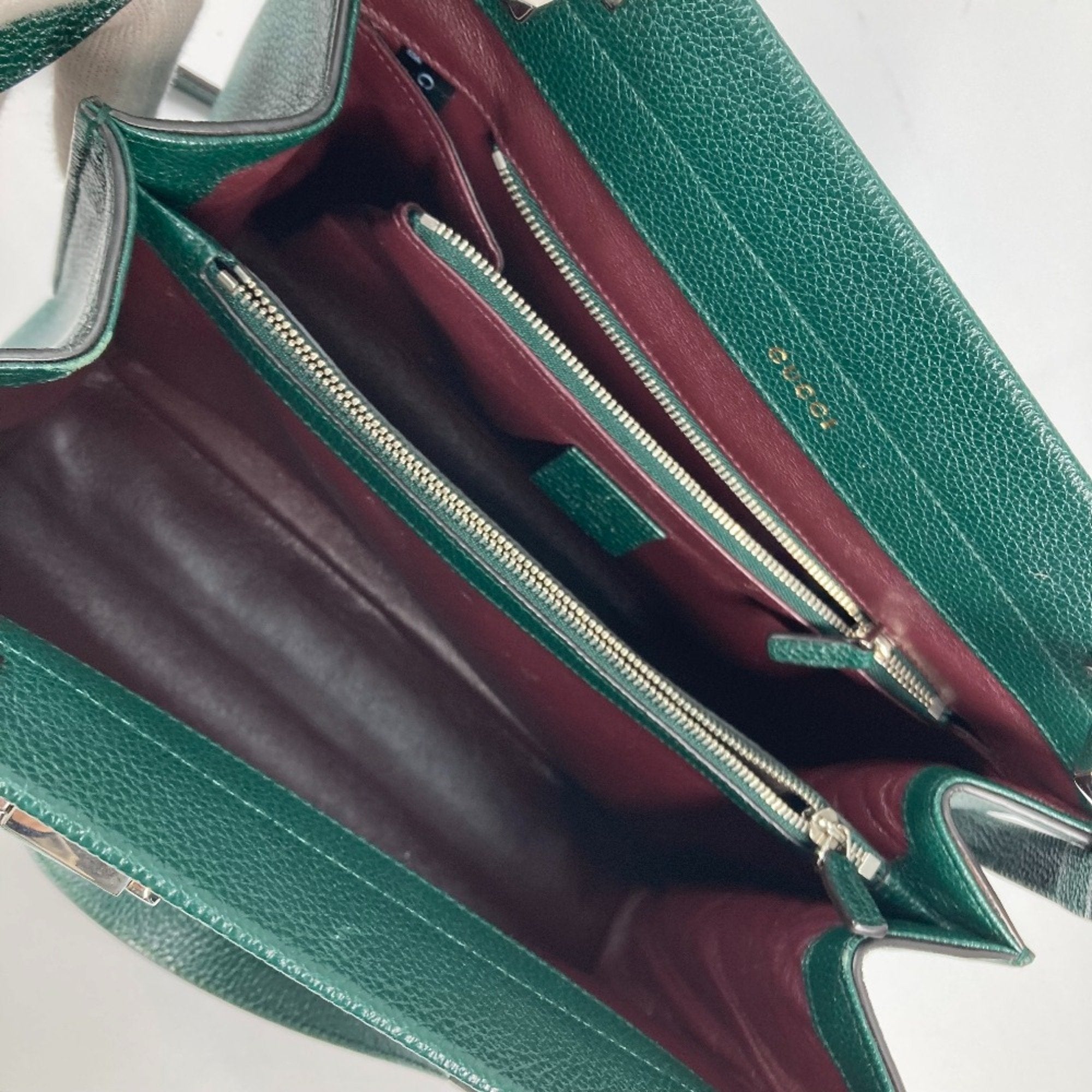 Gucci Green Leather Handbag (Pre-Owned)