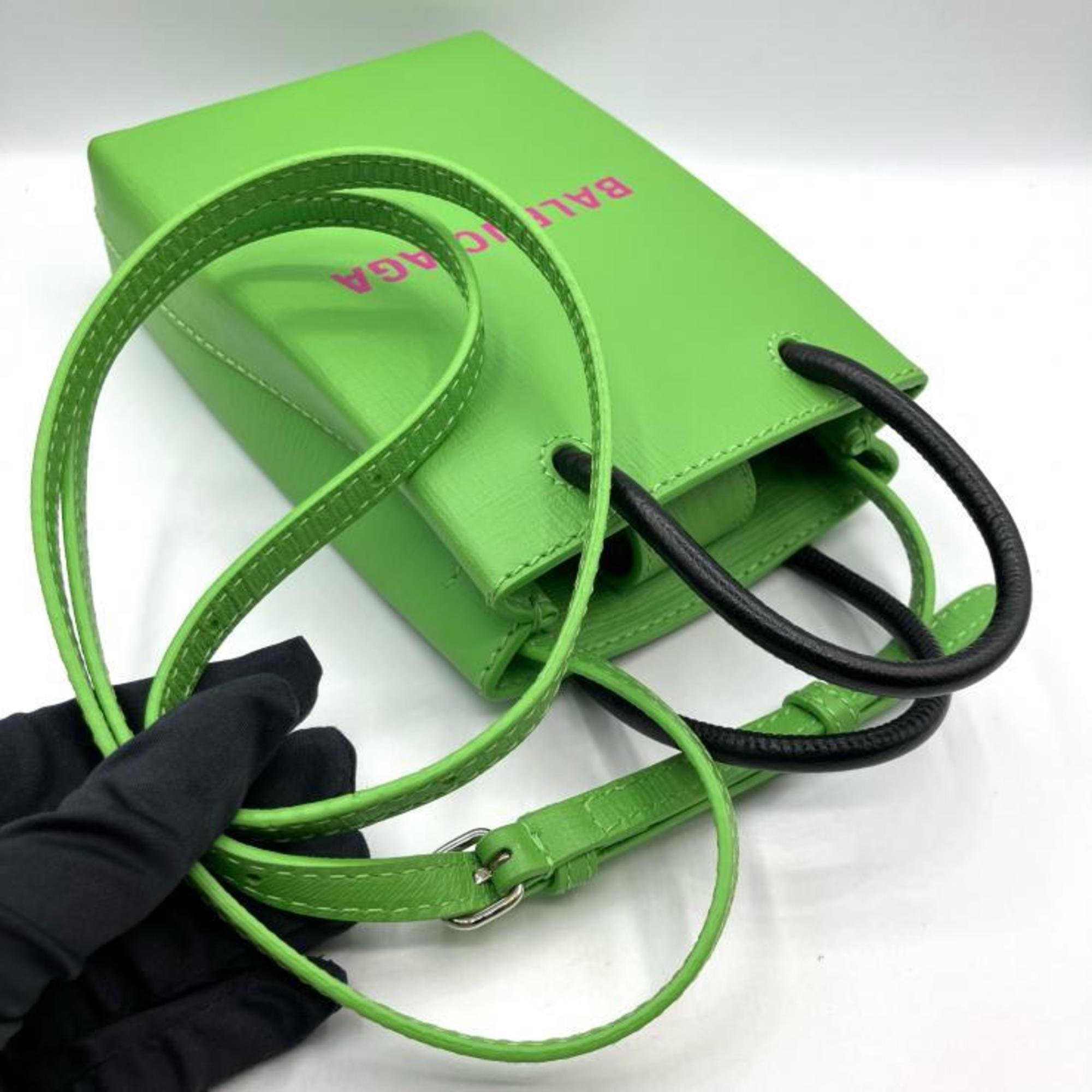 Balenciaga Green Leather Shoulder Bag (Pre-Owned)