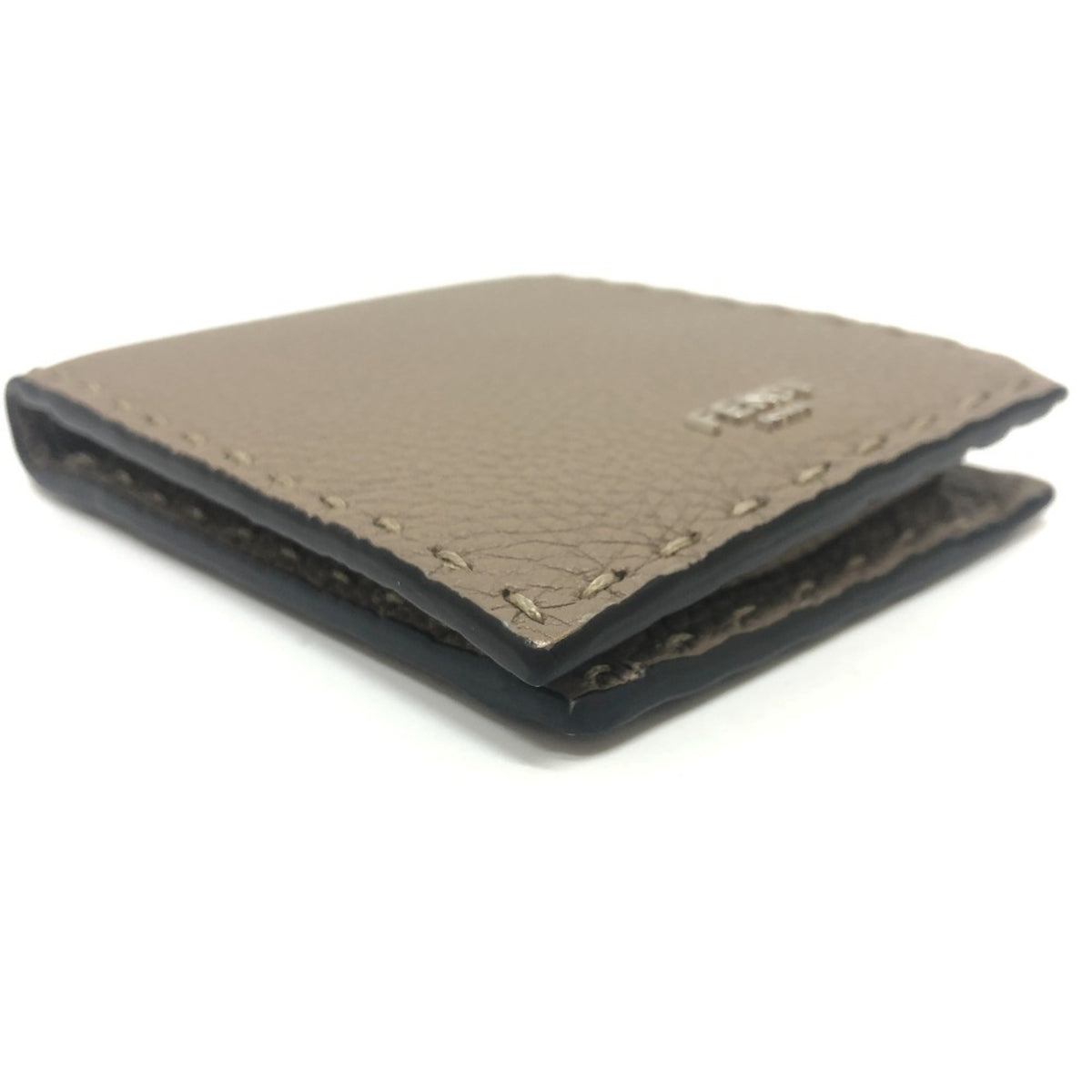 Fendi Gray Leather Wallet (Bi-Fold) (Pre-Owned)