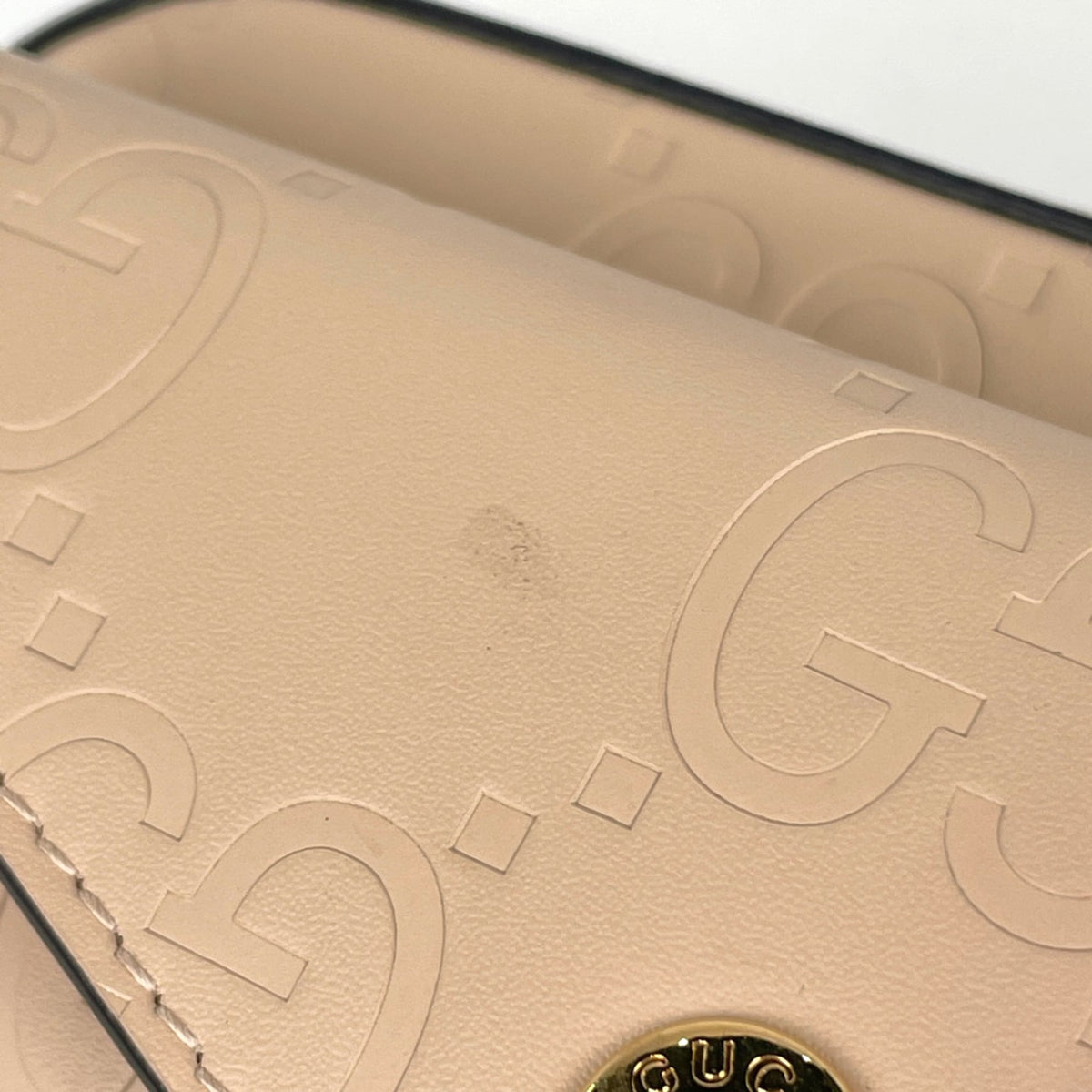 Gucci Beige Leather Shoulder Bag (Pre-Owned)