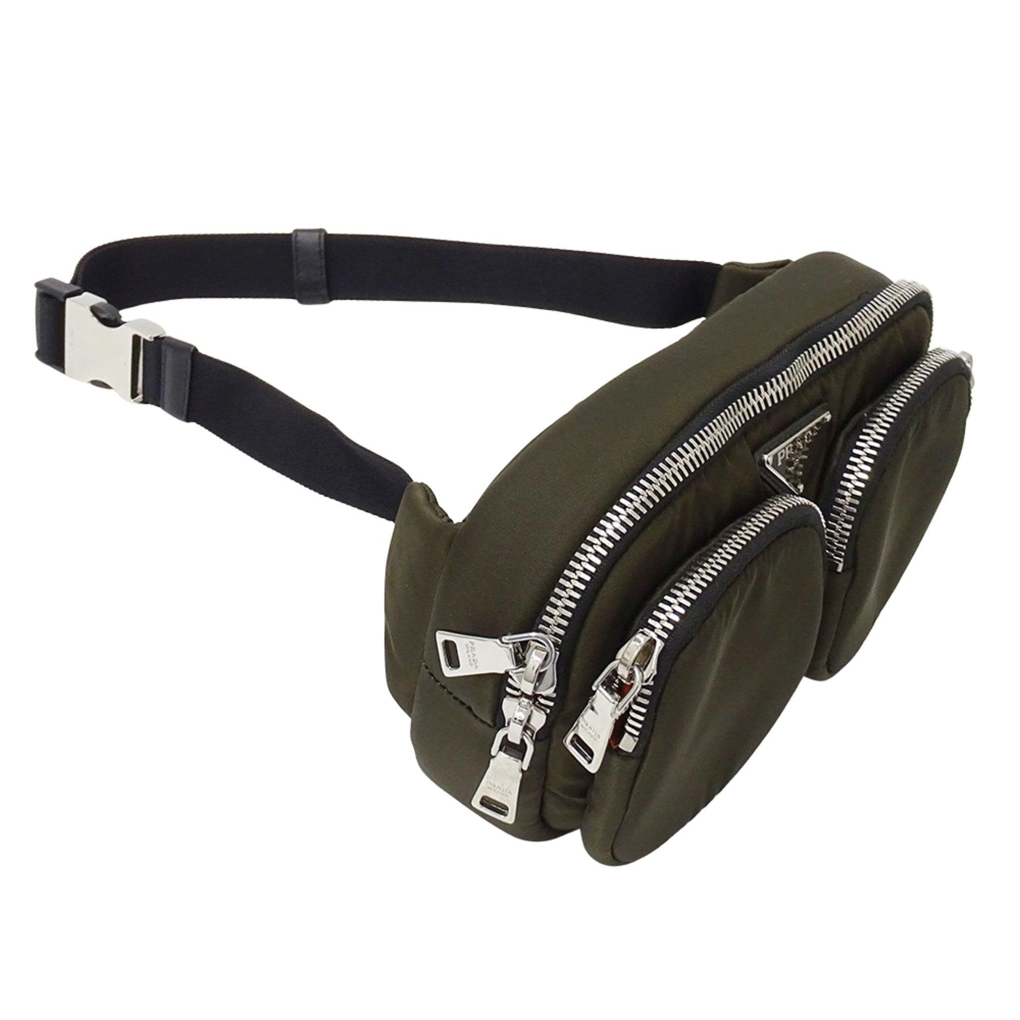 Prada Khaki Nylon Handbag Sling Bag (Pre-Owned)