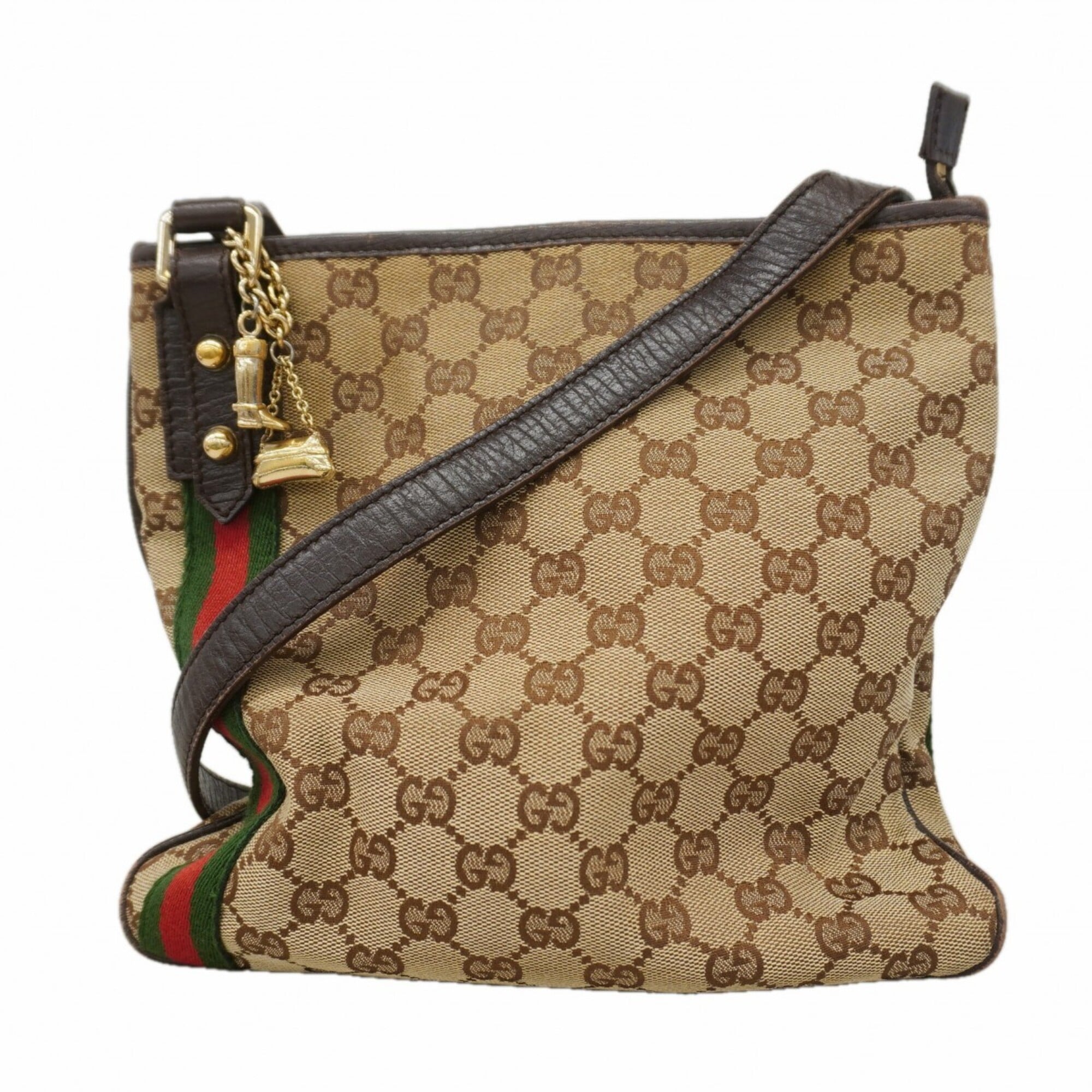 Gucci Beige Canvas Shoulder Bag (Pre-Owned)