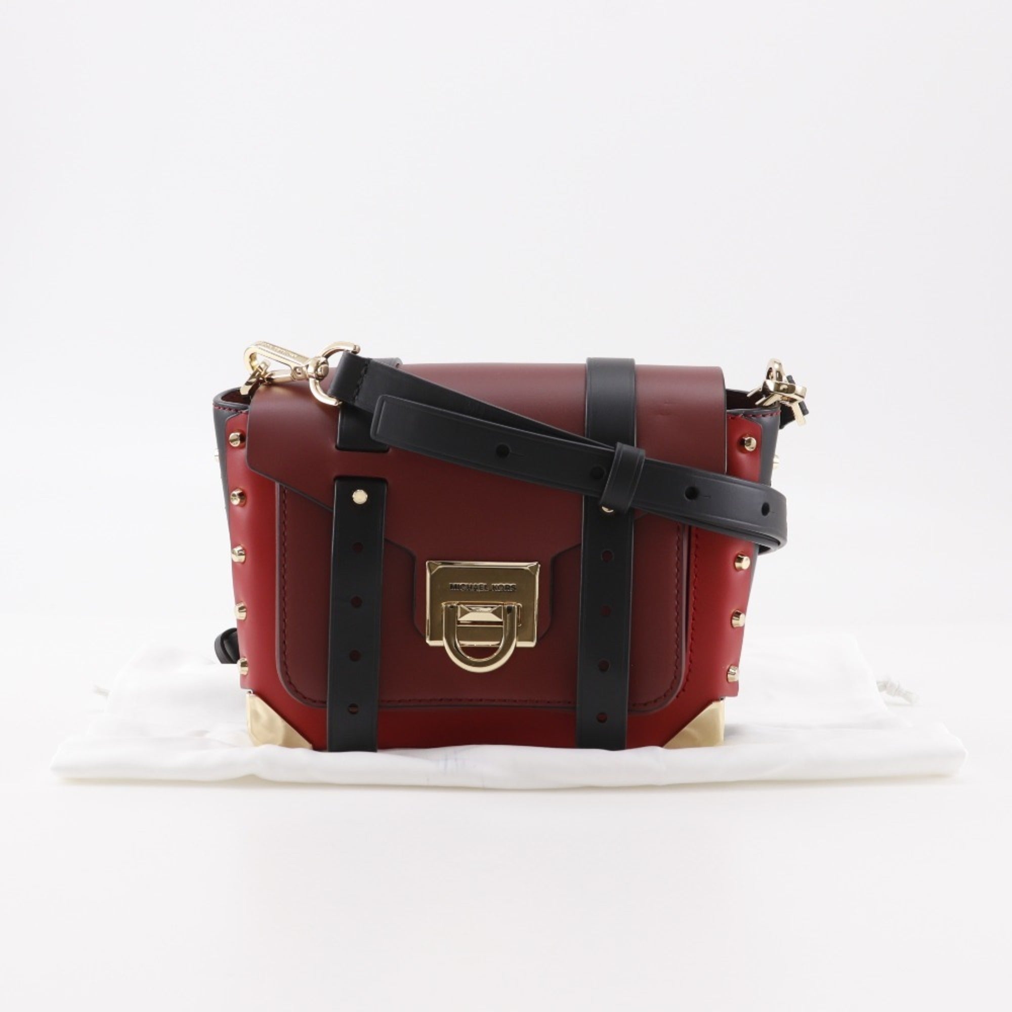Michael Kors Red Color Leather Shoulder Bag (Pre-Owned)