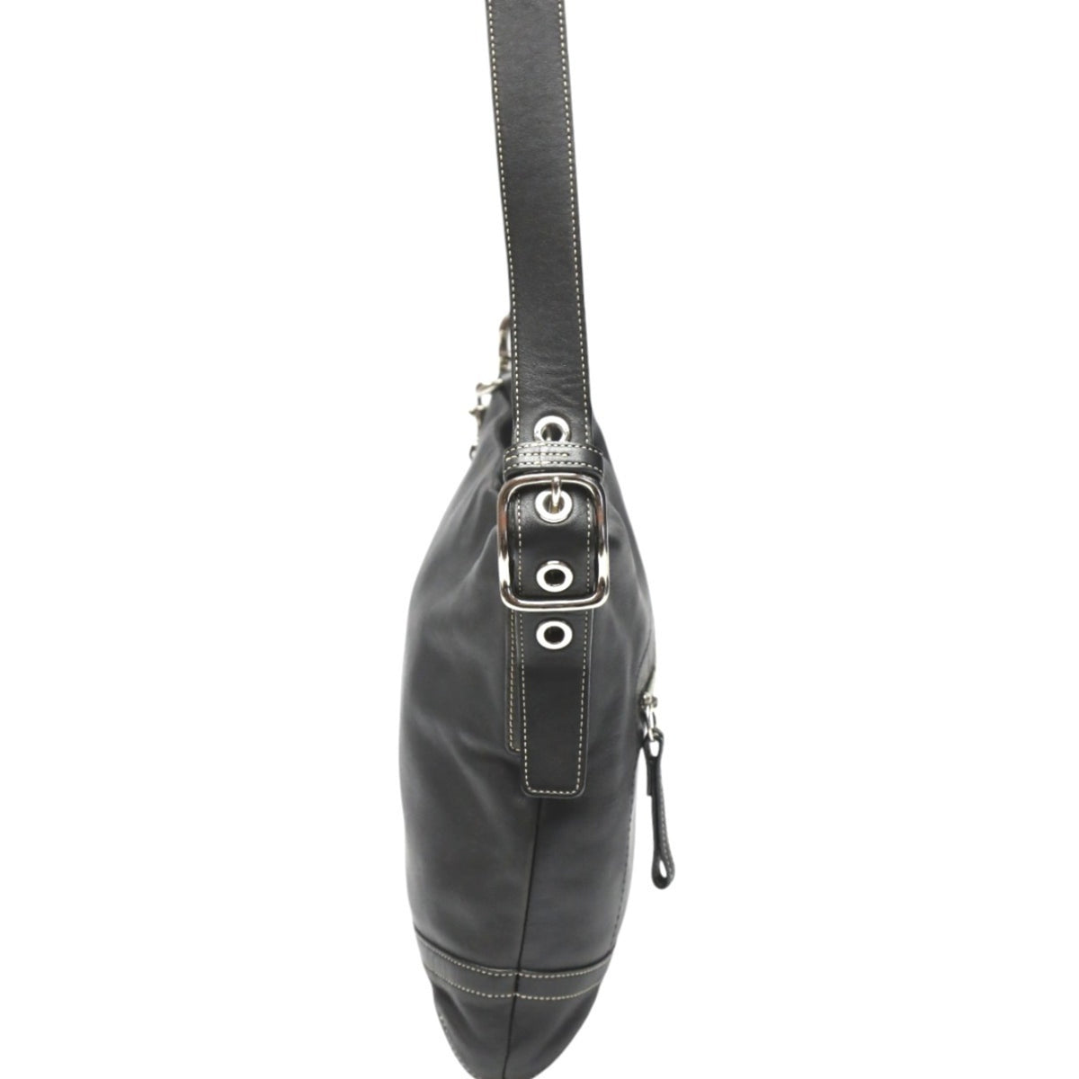 Coach Black Leather Shoulder Bag (Pre-Owned)