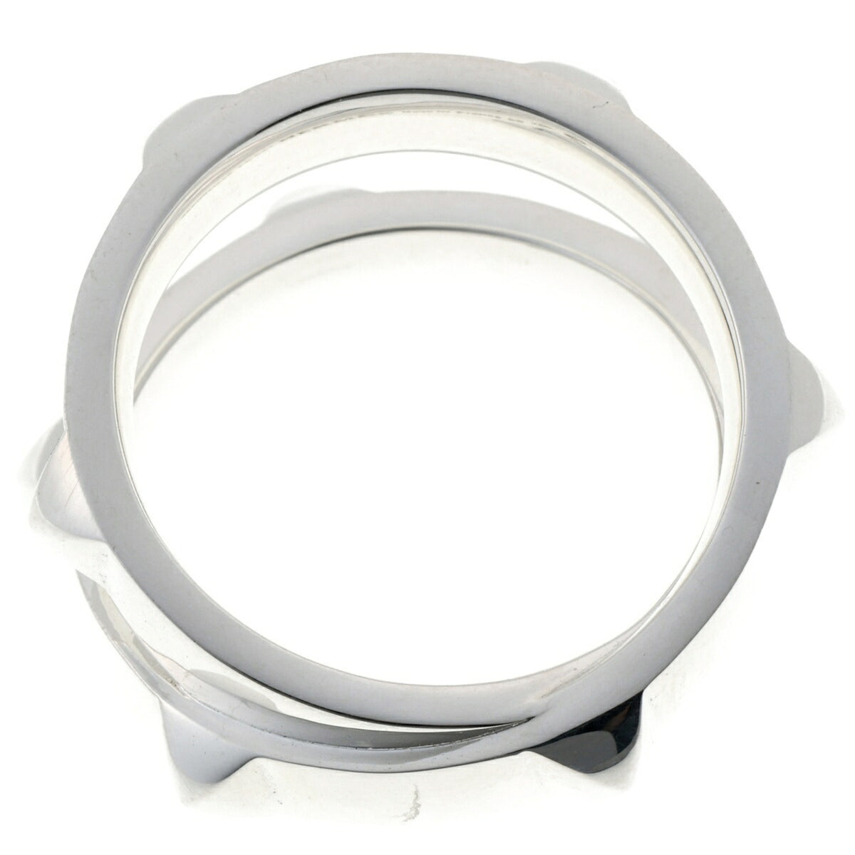 Hermes Silver 925 Band Ring (Pre-Owned)