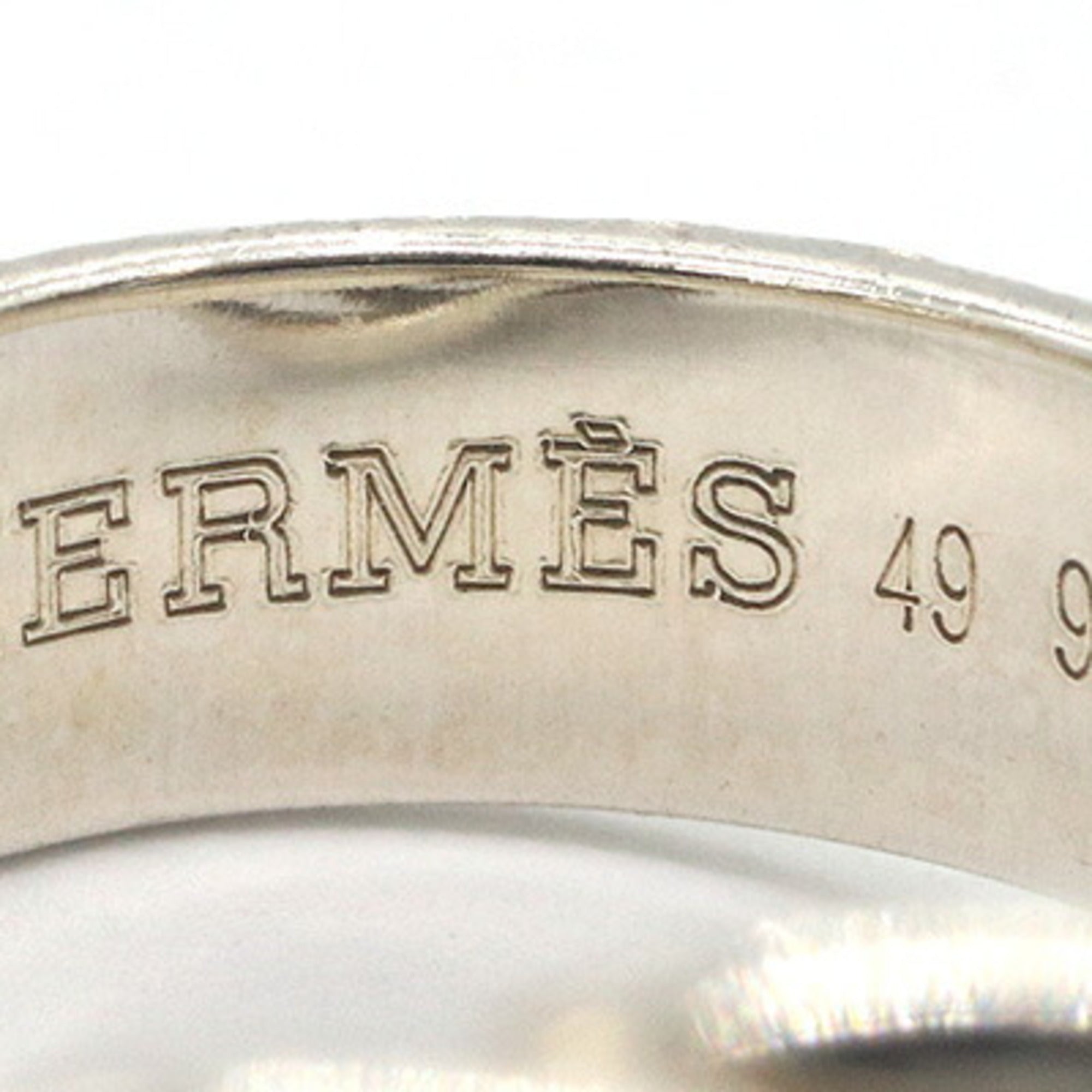 Hermes Sterling Silver 925 Band Ring (Pre-Owned)