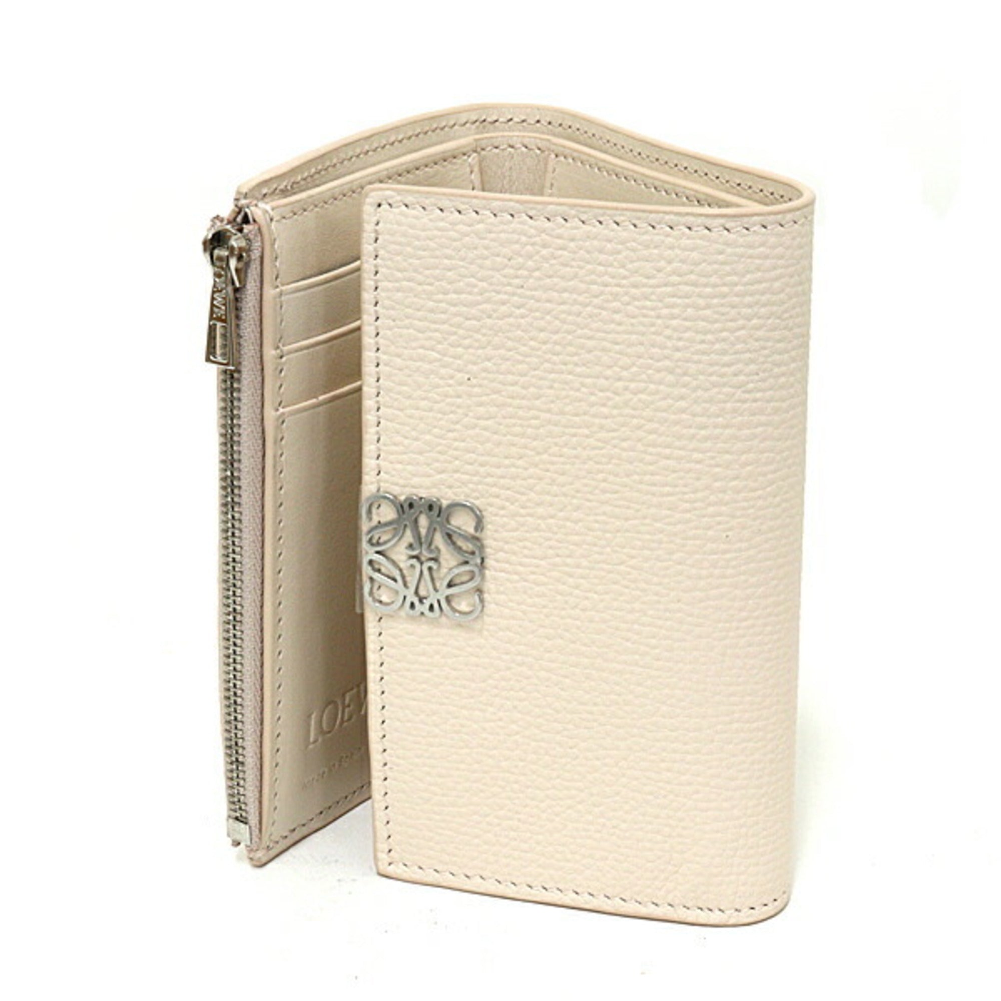 Loewe Beige Leather Wallet (Tri-Fold) (Pre-Owned)