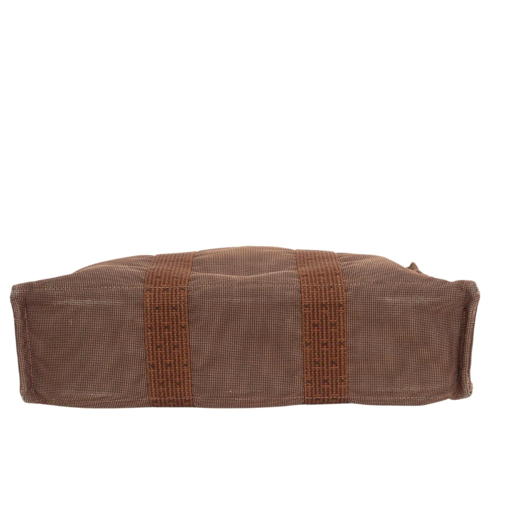 Hermes Her Line Brown Polyester Tote Bag (Pre-Owned)