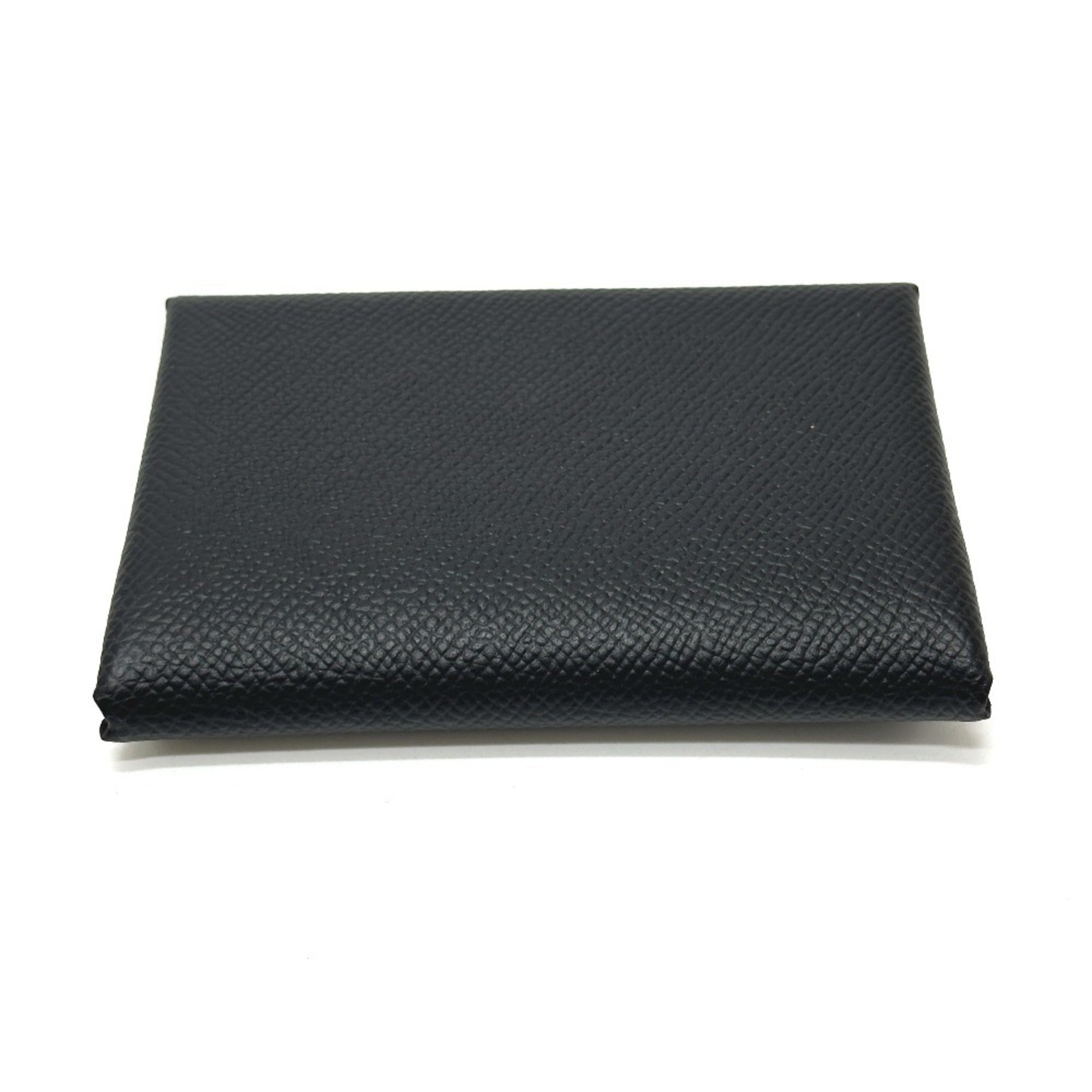 Hermes Black Epsom Leather Coin Purse/Coin Case (Pre-Owned)