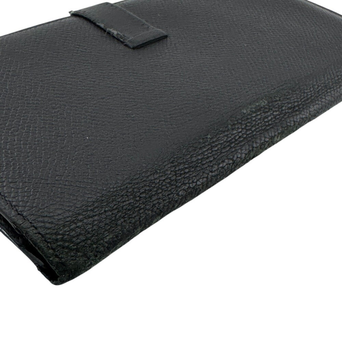 Hermes Black Leather Long Wallet (Bi-Fold) (Pre-Owned)