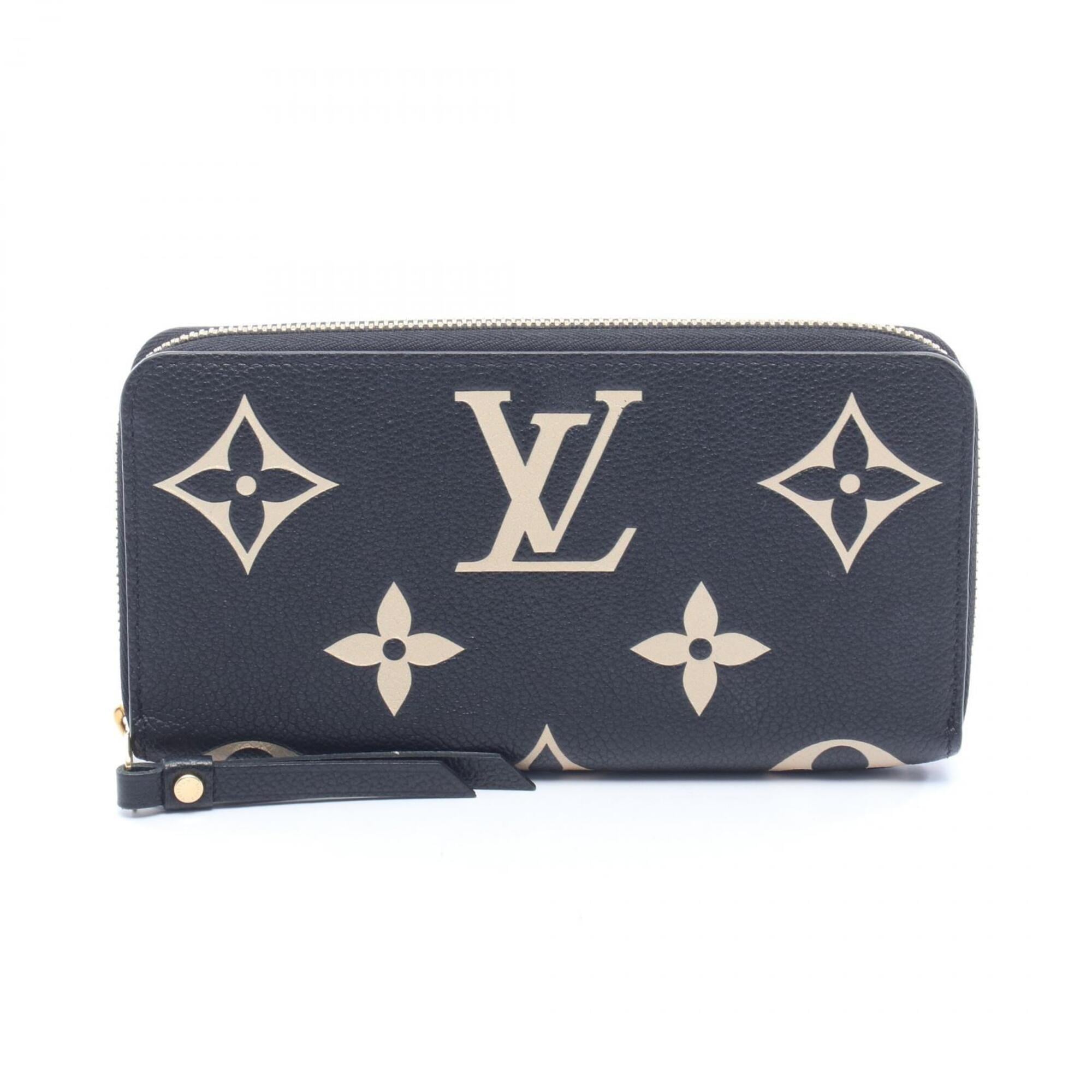 Louis Vuitton Beige Black Noir Monogram Empreinte Long Wallet (Bi-Fold) (Pre-Owned)