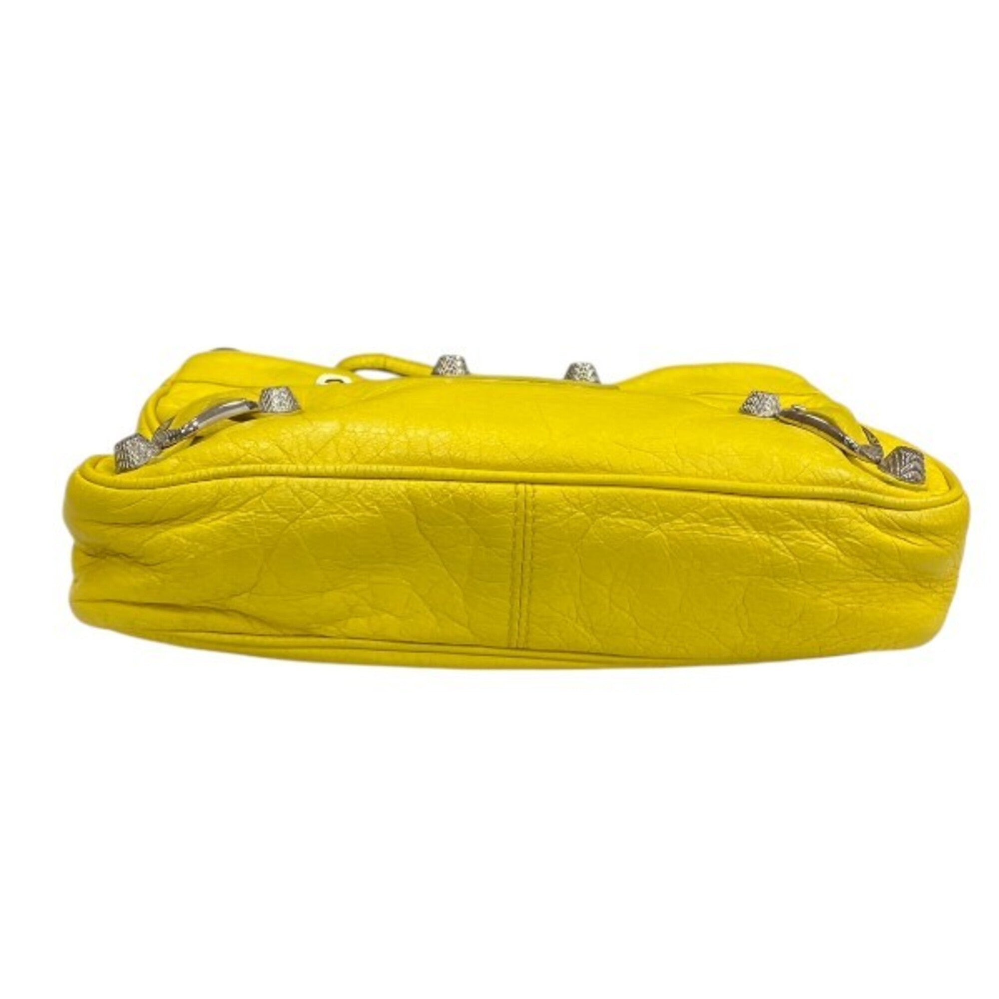 Balenciaga Giant Yellow Leather Handbag Shoulder Bag (Pre-Owned)