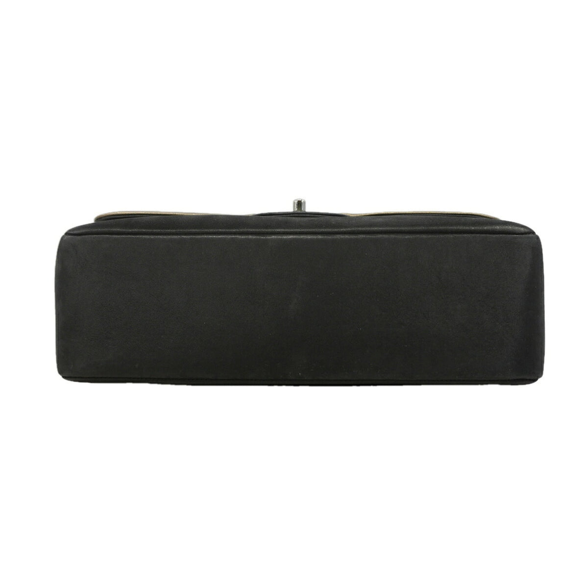Chanel Black Khaki Grained Calfskin Leather Shoulder Bag (Pre-Owned)