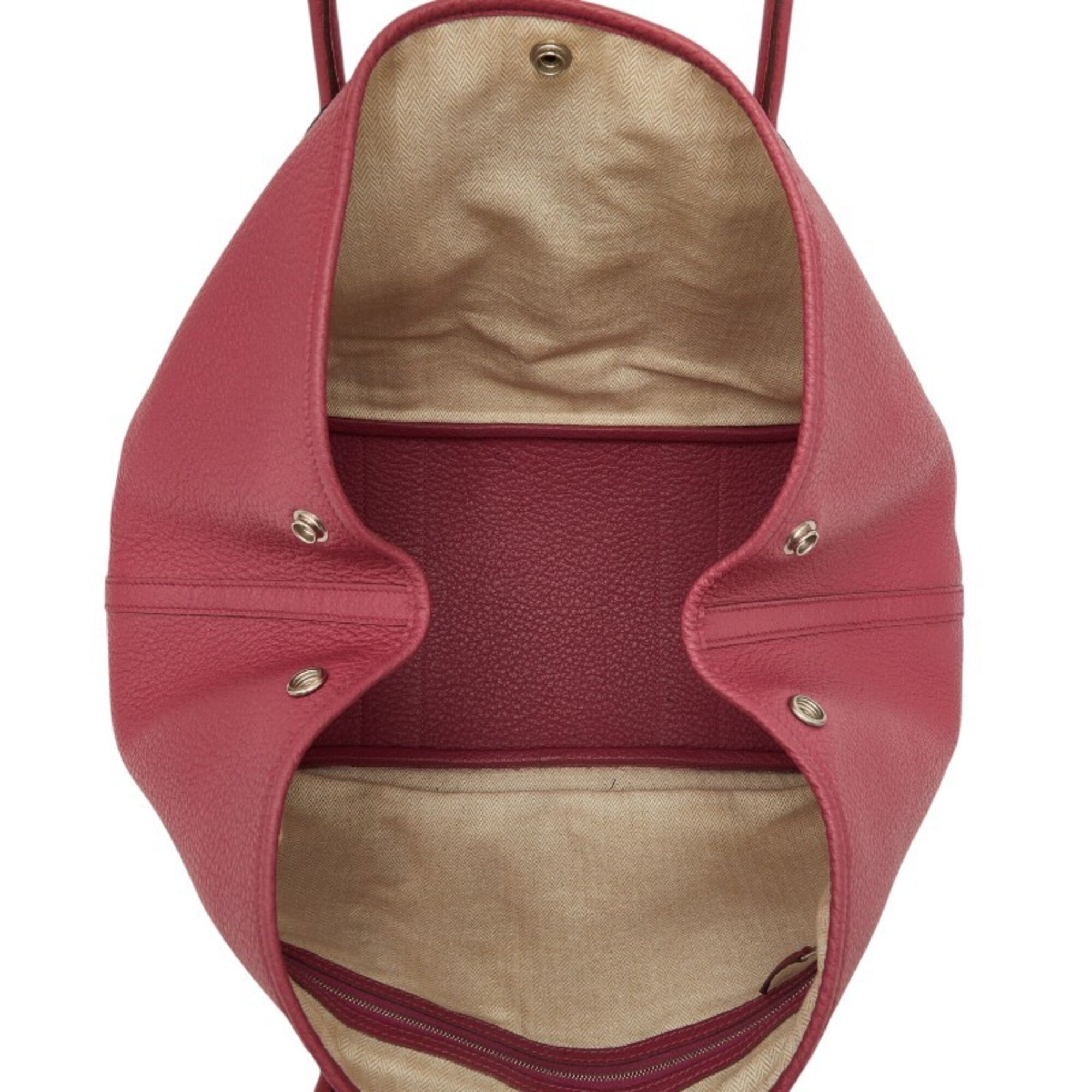 Hermes Garden Pink Negonda Leather Handbag Tote Bag (Pre-Owned)
