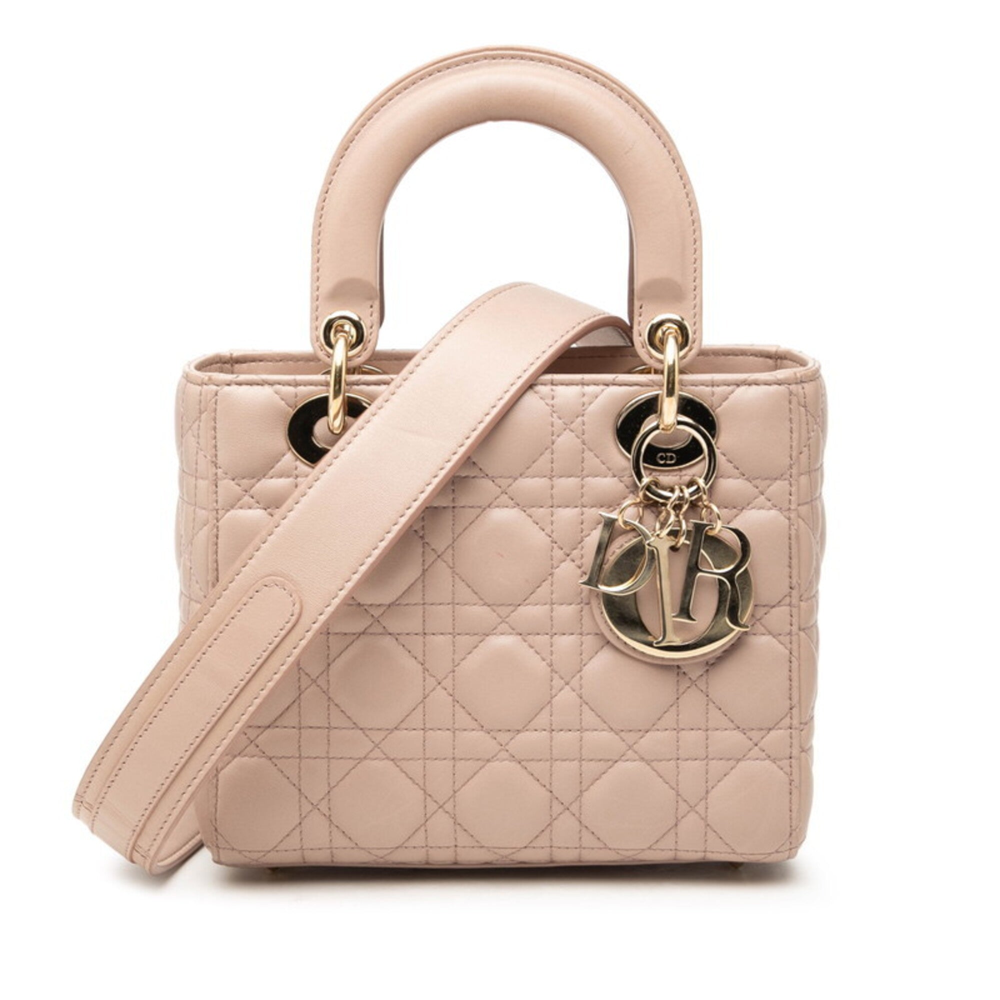 Christian Dior Beige Leather Handbag Shoulder Bag (Pre-Owned)
