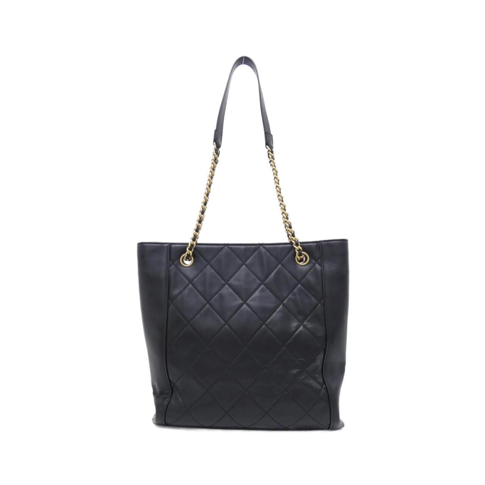 Chanel Black Leather Shoulder Bag (Pre-Owned)