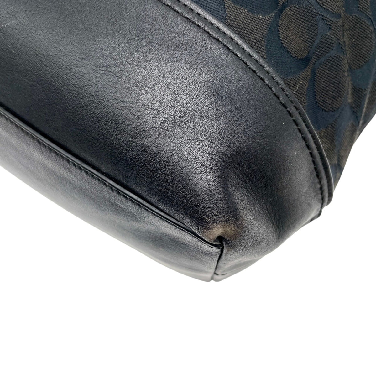 Coach Black Canvas Leather Crossbody Bag Shoulder Bag (Pre-Owned)