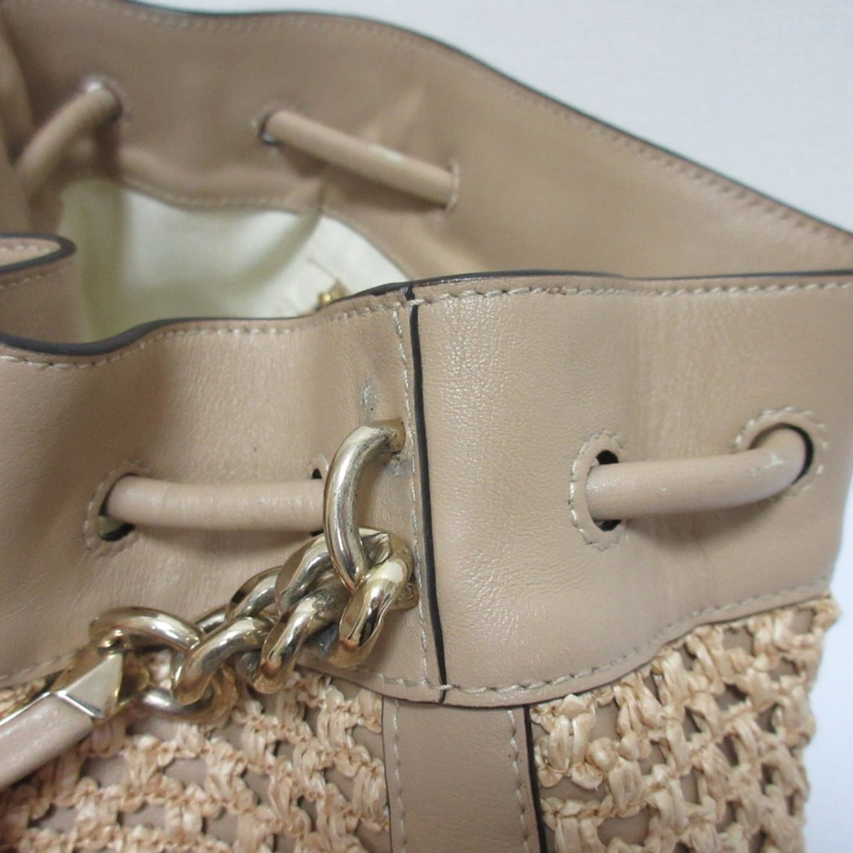 Jimmy Choo Beige Shoulder Bag (Pre-Owned)