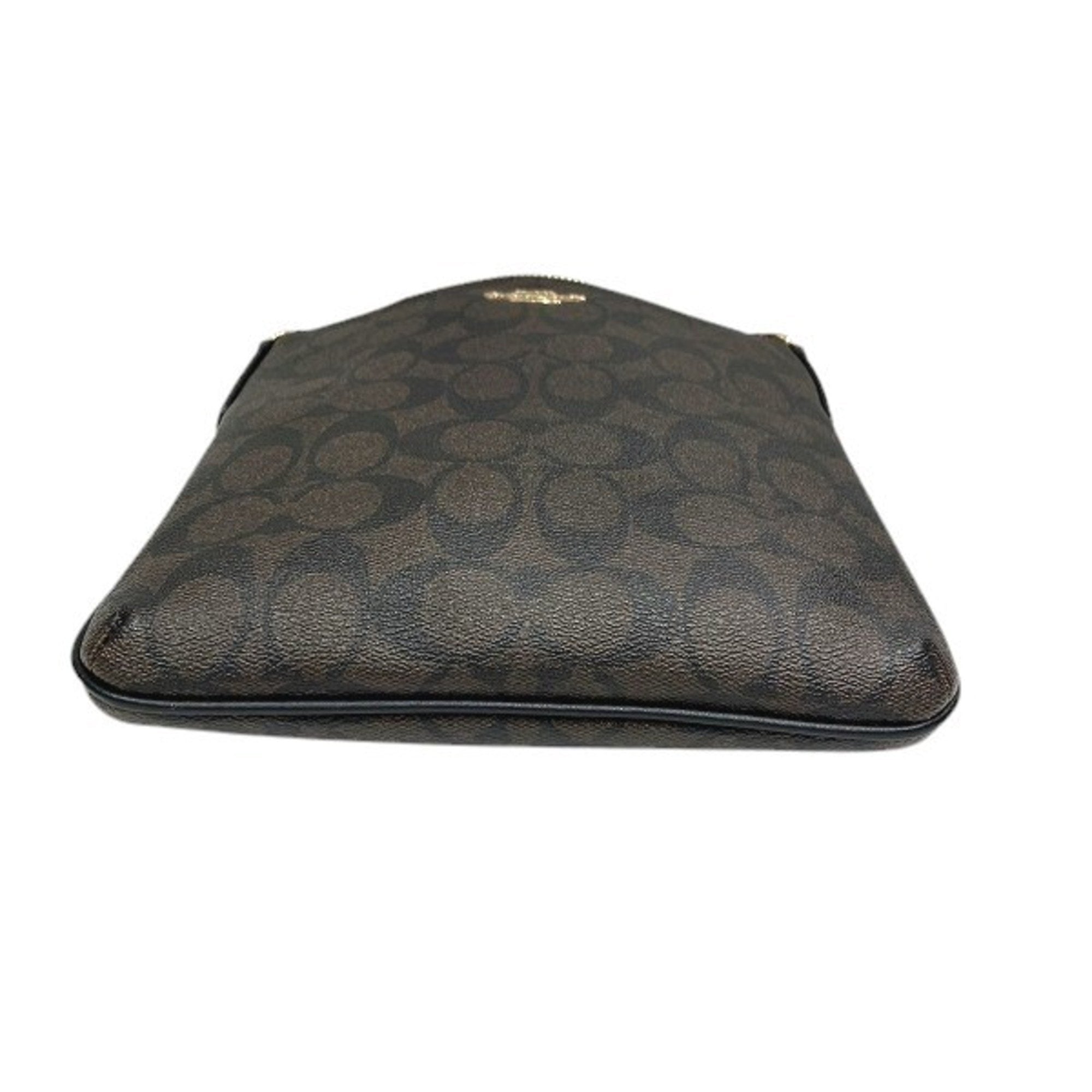 Coach Signature Brown Pvc Shoulder Bag (Pre-Owned)