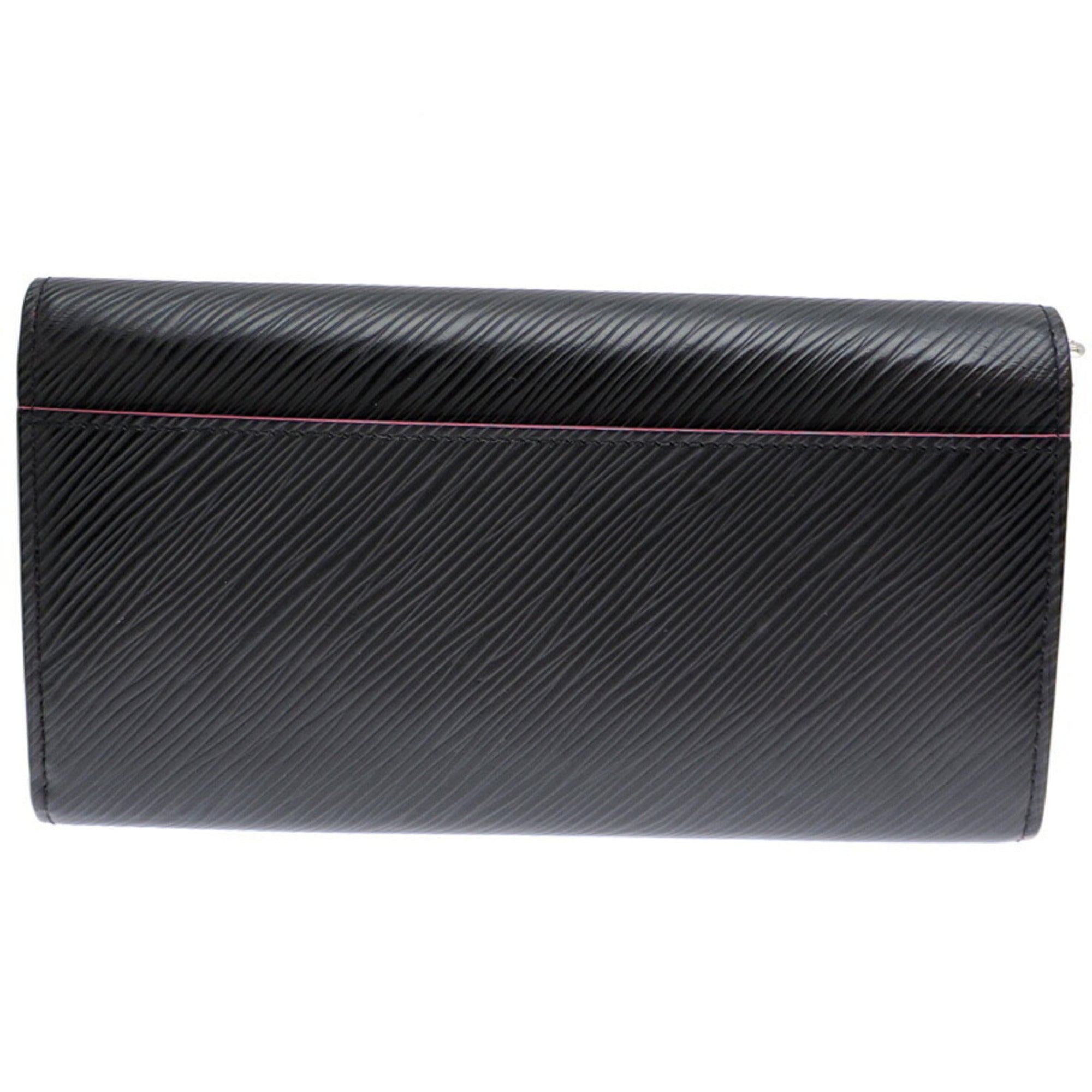 Louis Vuitton Black Hot Pink Noir Pink Epi Leather Long Wallet (Bi-Fold) (Pre-Owned)