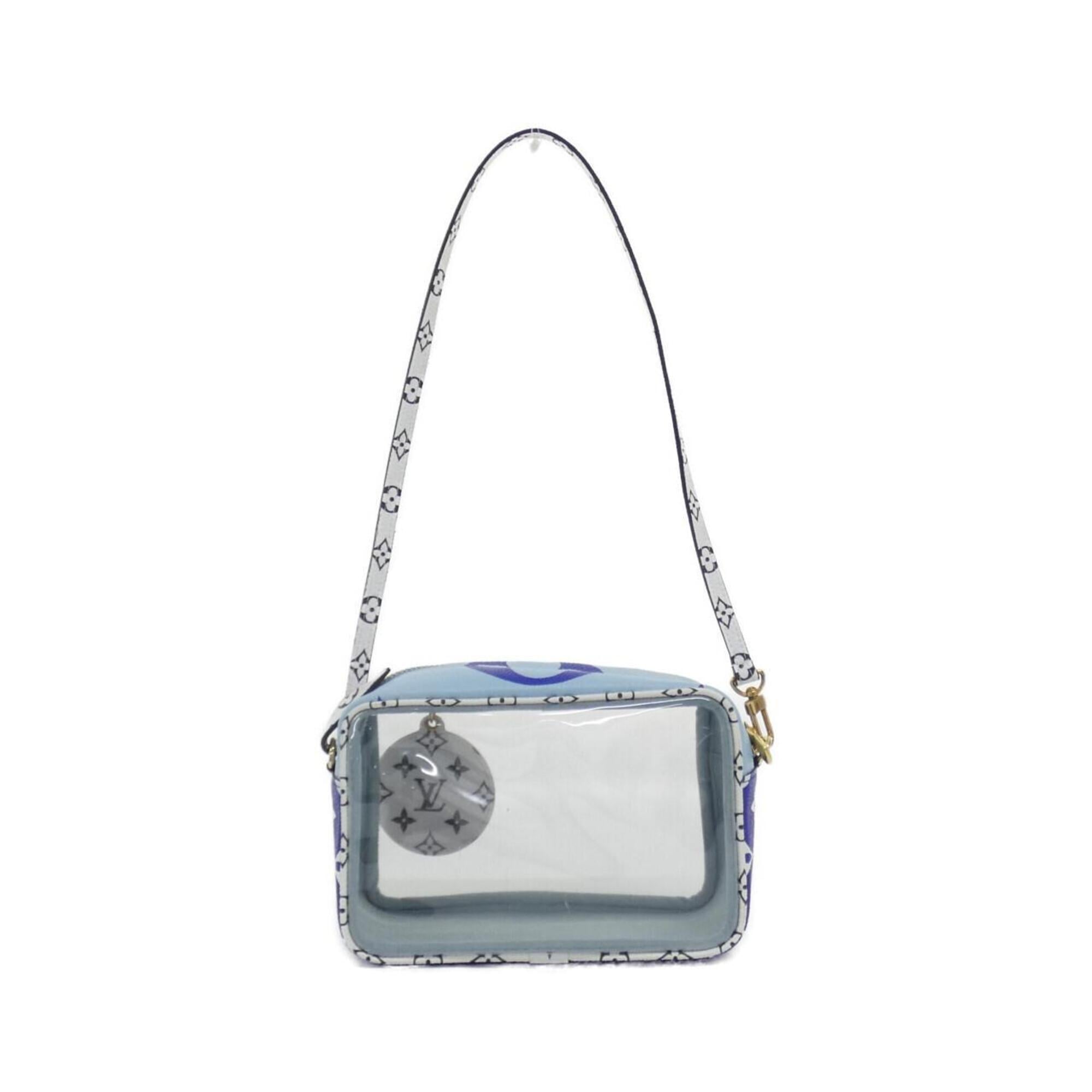 Louis Vuitton Blue Coated Canvas Handbag Pouch (Pre-Owned)