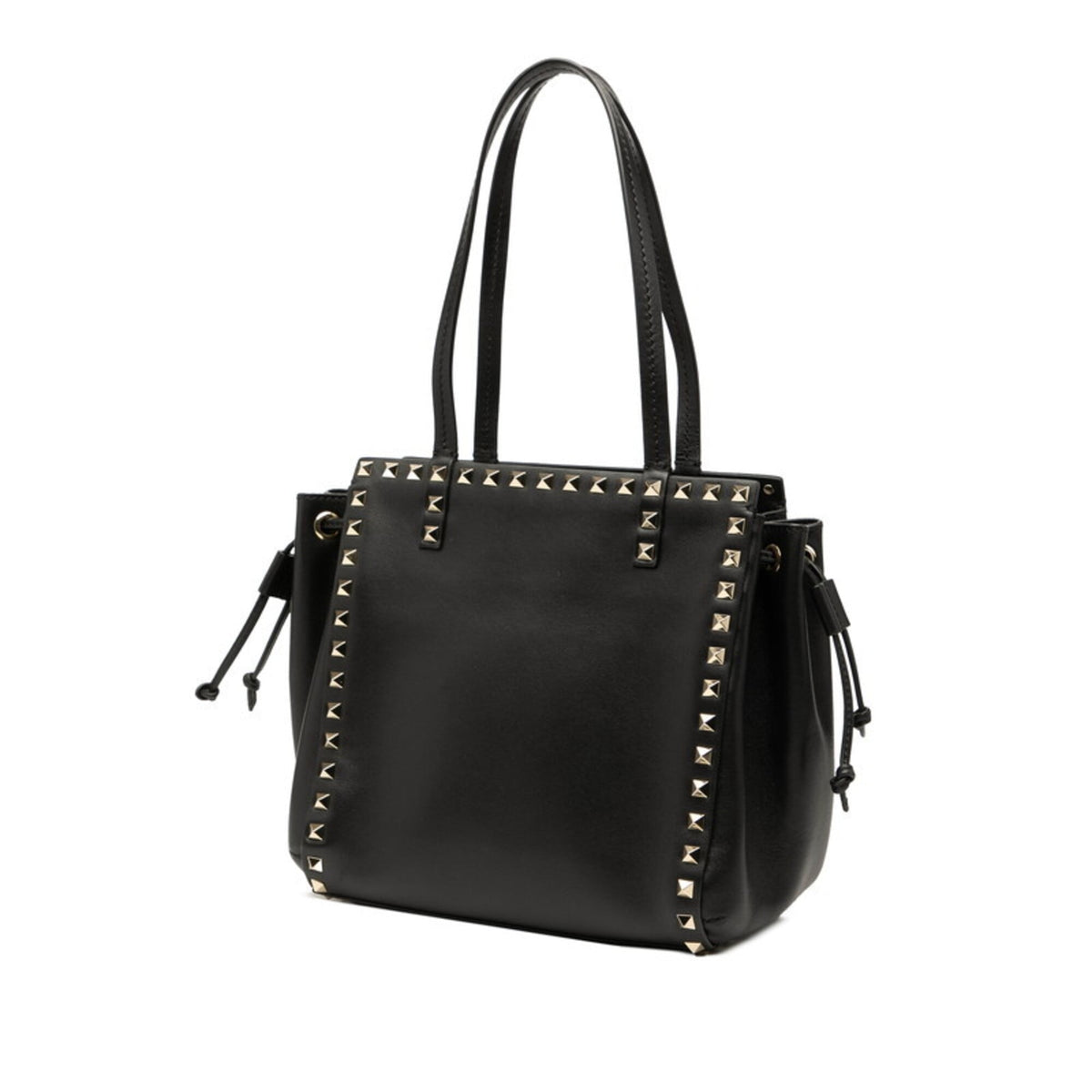 Valentino Black Leather Handbag Shoulder Bag (Pre-Owned)