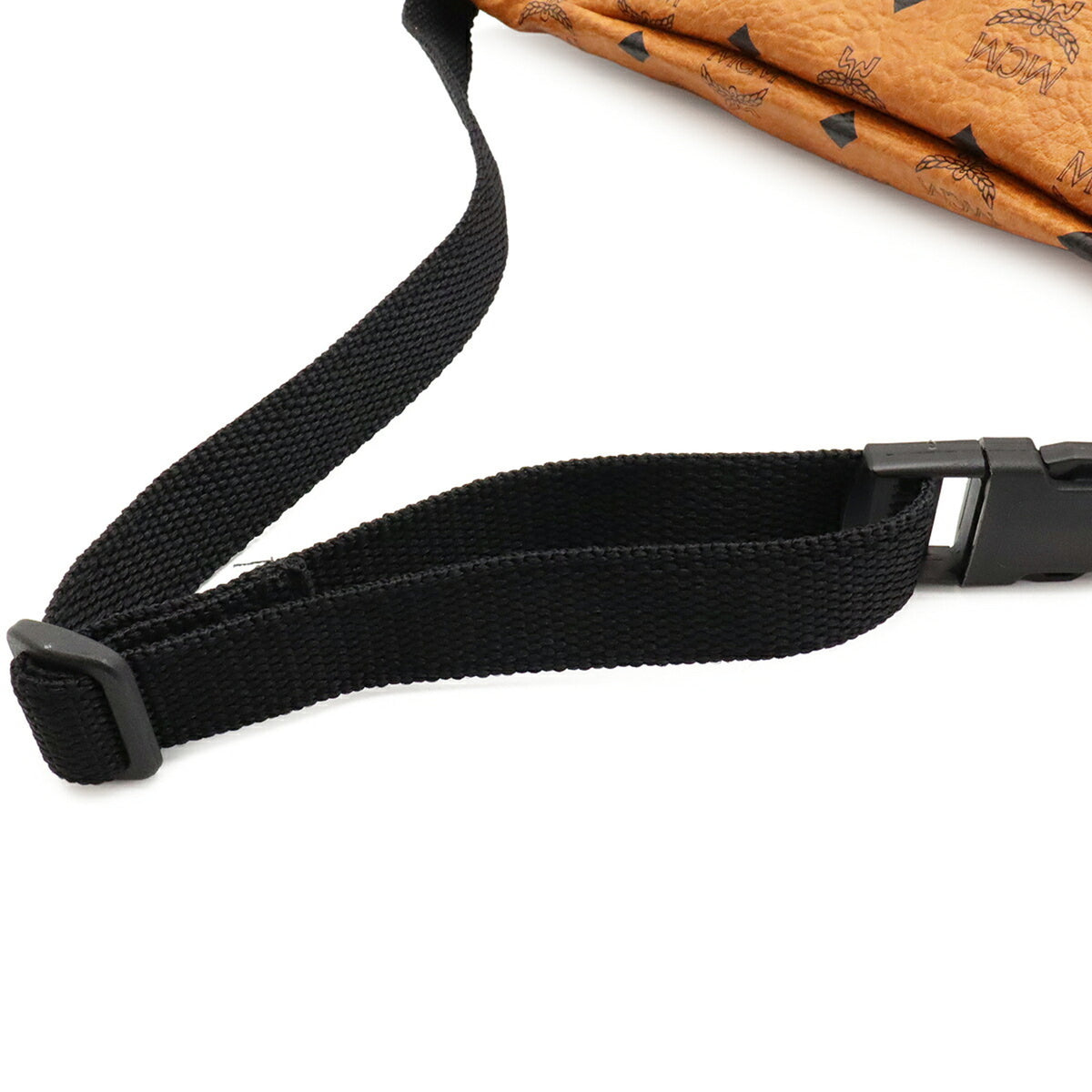 Mcm Visetos Brown Pvc Leather Pouch Sling Bag (Pre-Owned)