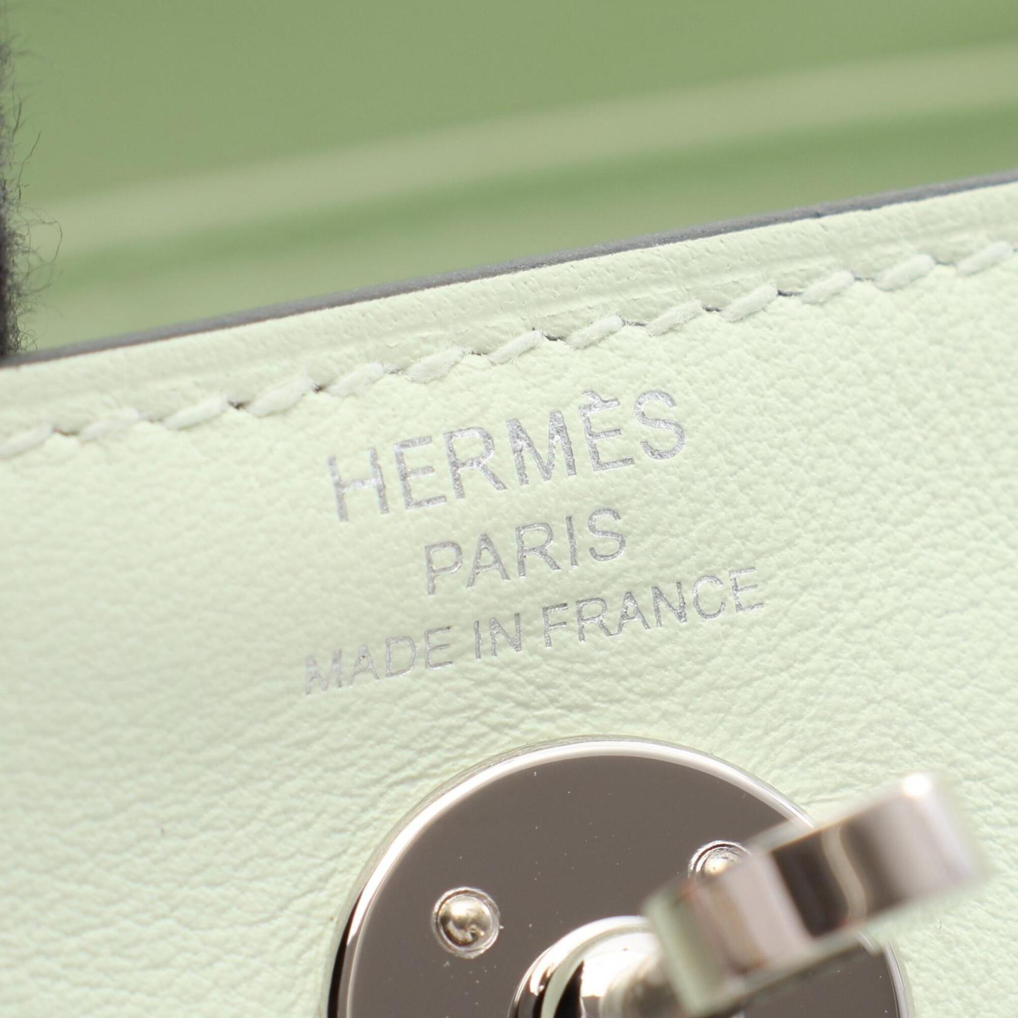 Hermes Green Swift Leather Handbag Shoulder Bag (Pre-Owned)