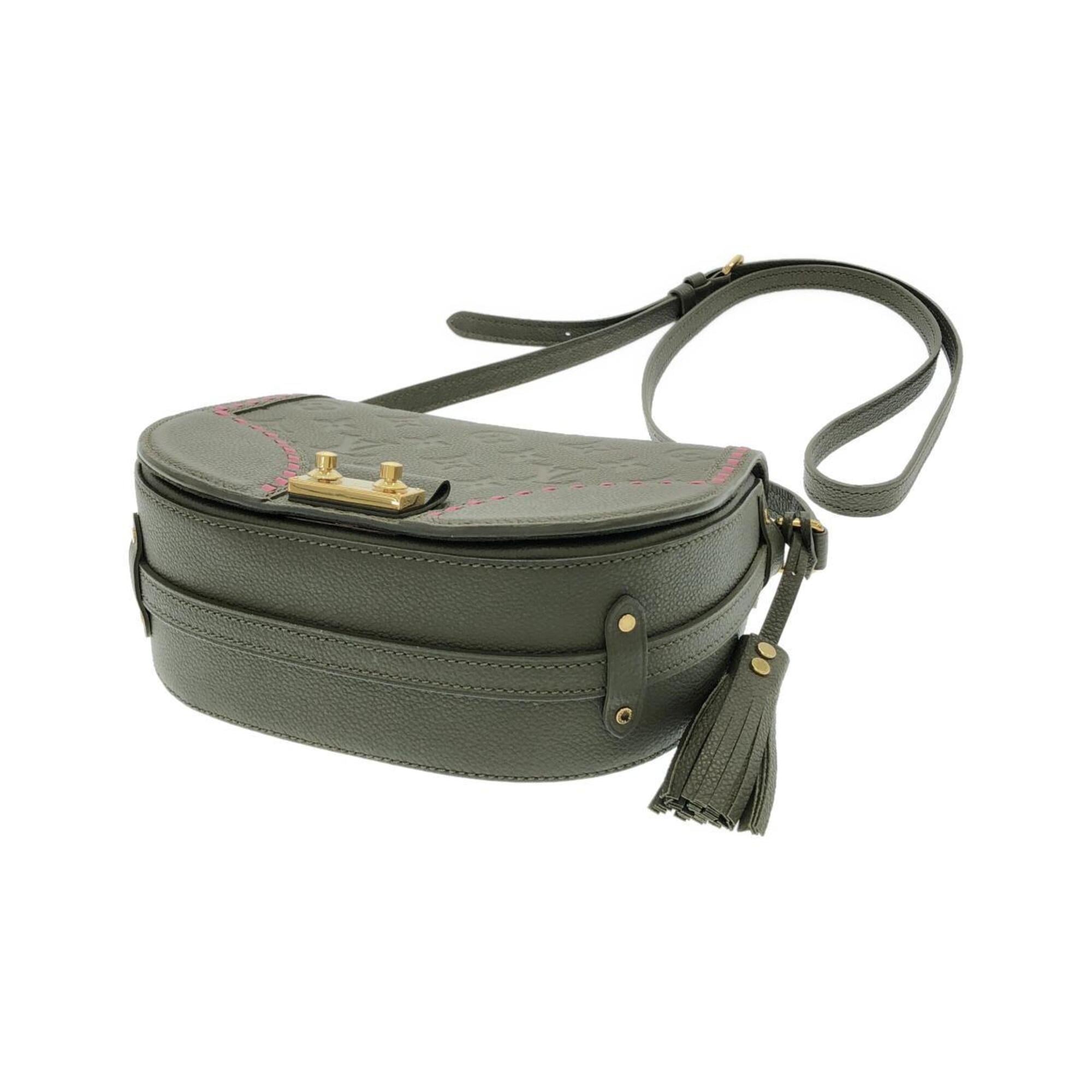 Louis Vuitton Khaki Leather Shoulder Bag (Pre-Owned)