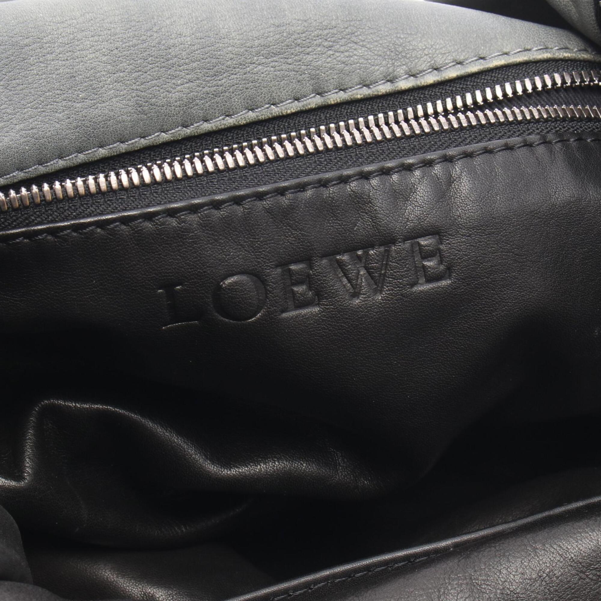 Loewe Gray Leather Handbag Tote Bag (Pre-Owned)