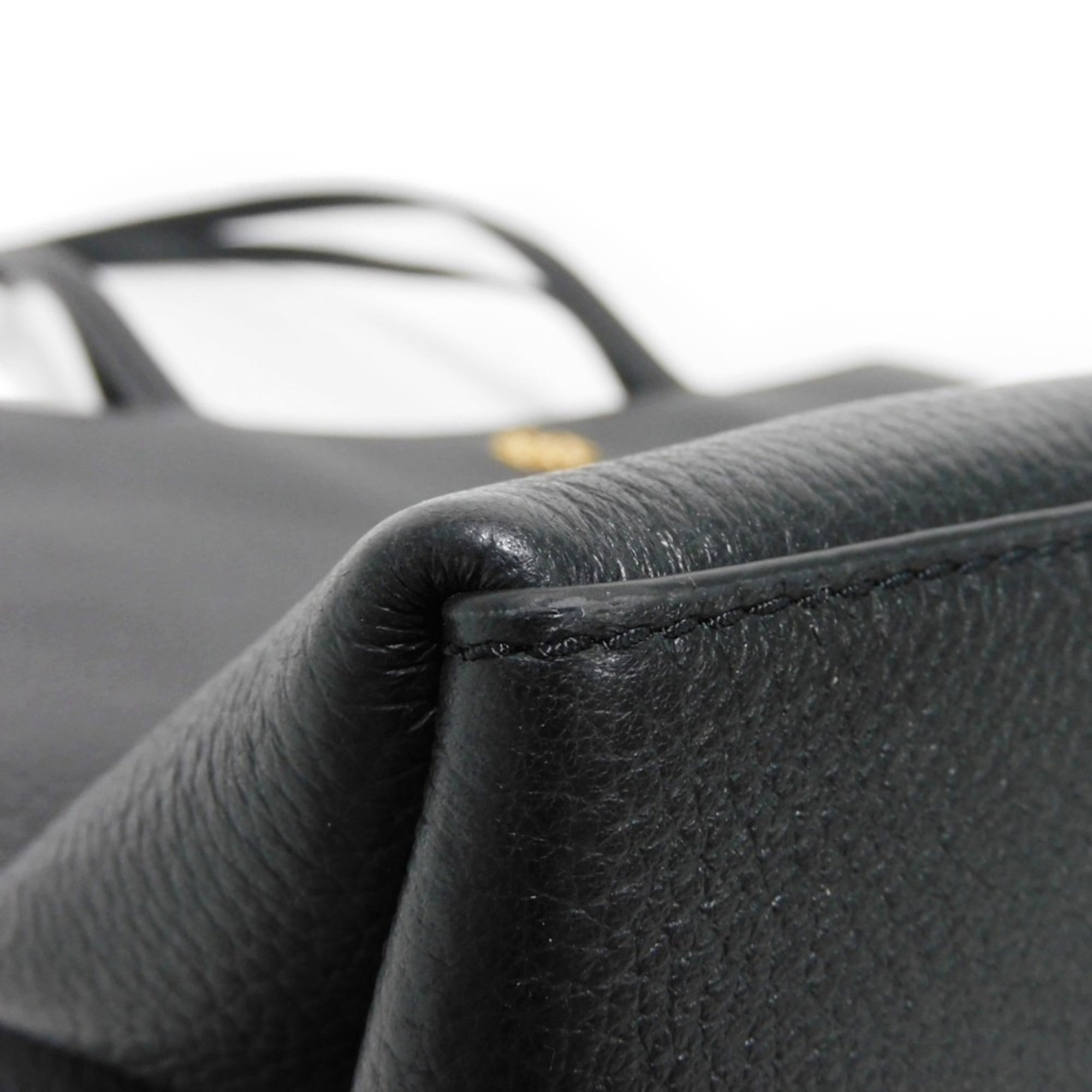 Tory Burch Black Leather Shoulder Bag Tote Bag (Pre-Owned)