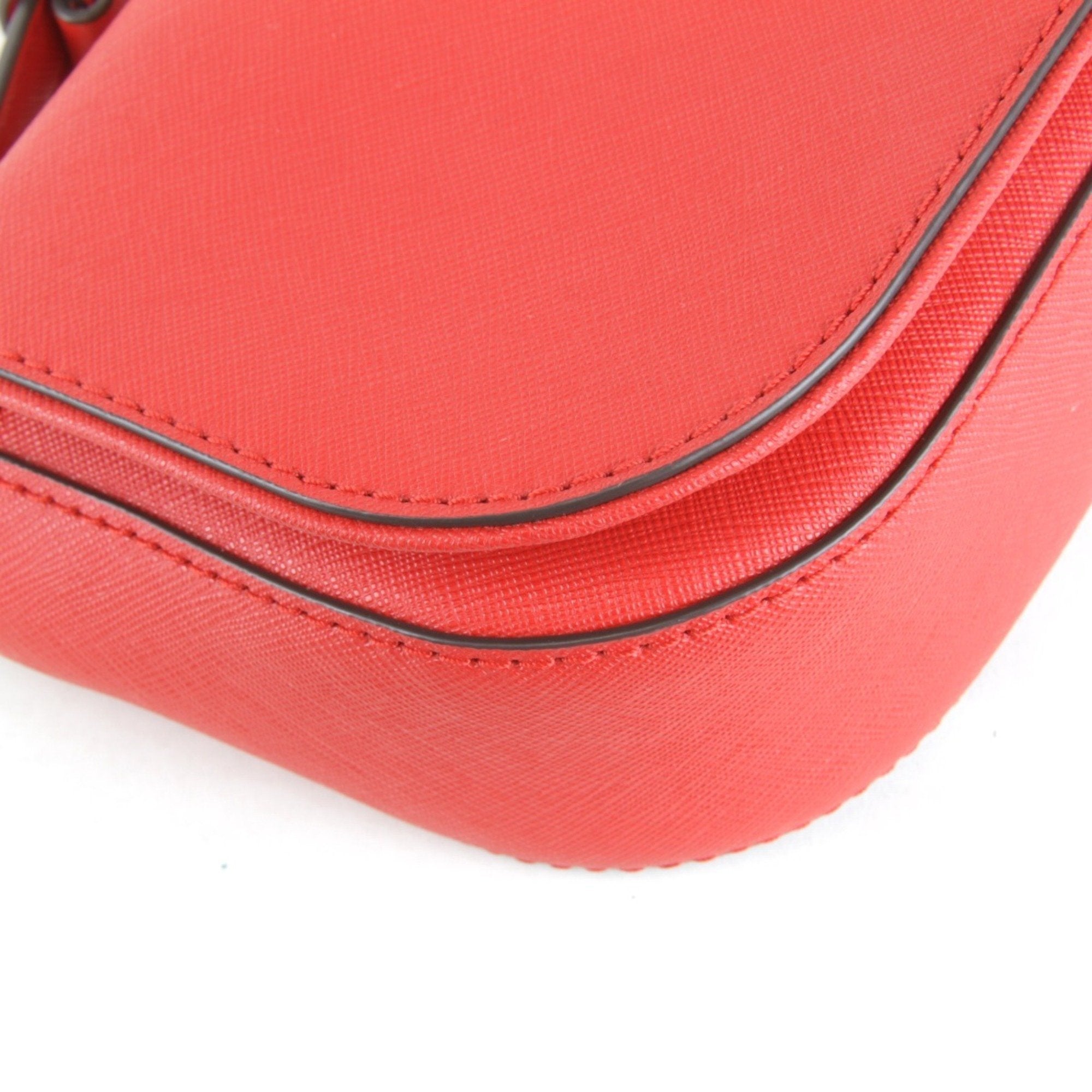 Tory Burch Red Color Leather Shoulder Bag (Pre-Owned)