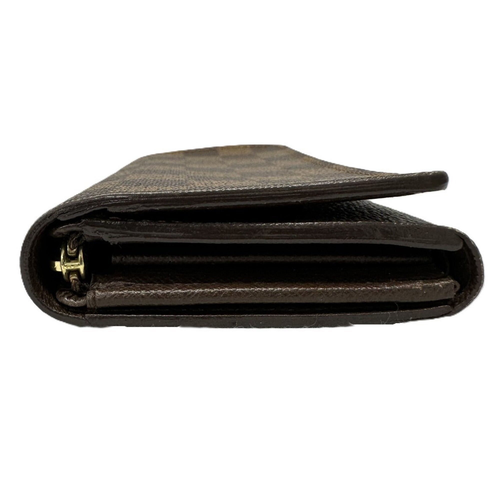 Louis Vuitton Damier Brown Ebene Pvc Leather Wallet (Bi-Fold) (Pre-Owned)