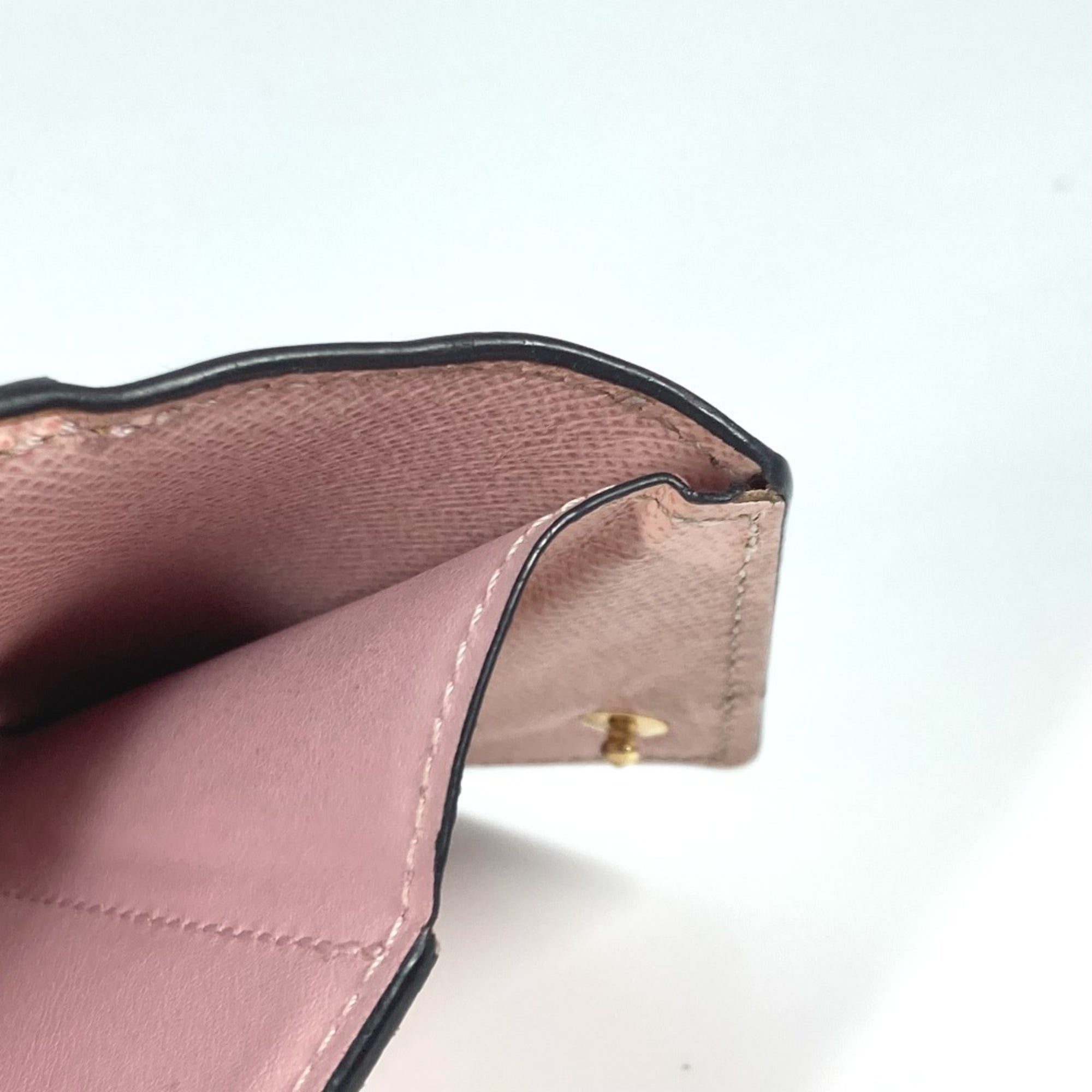 Louis Vuitton Brown Pink Monogram Wallet (Tri-Fold) (Pre-Owned)