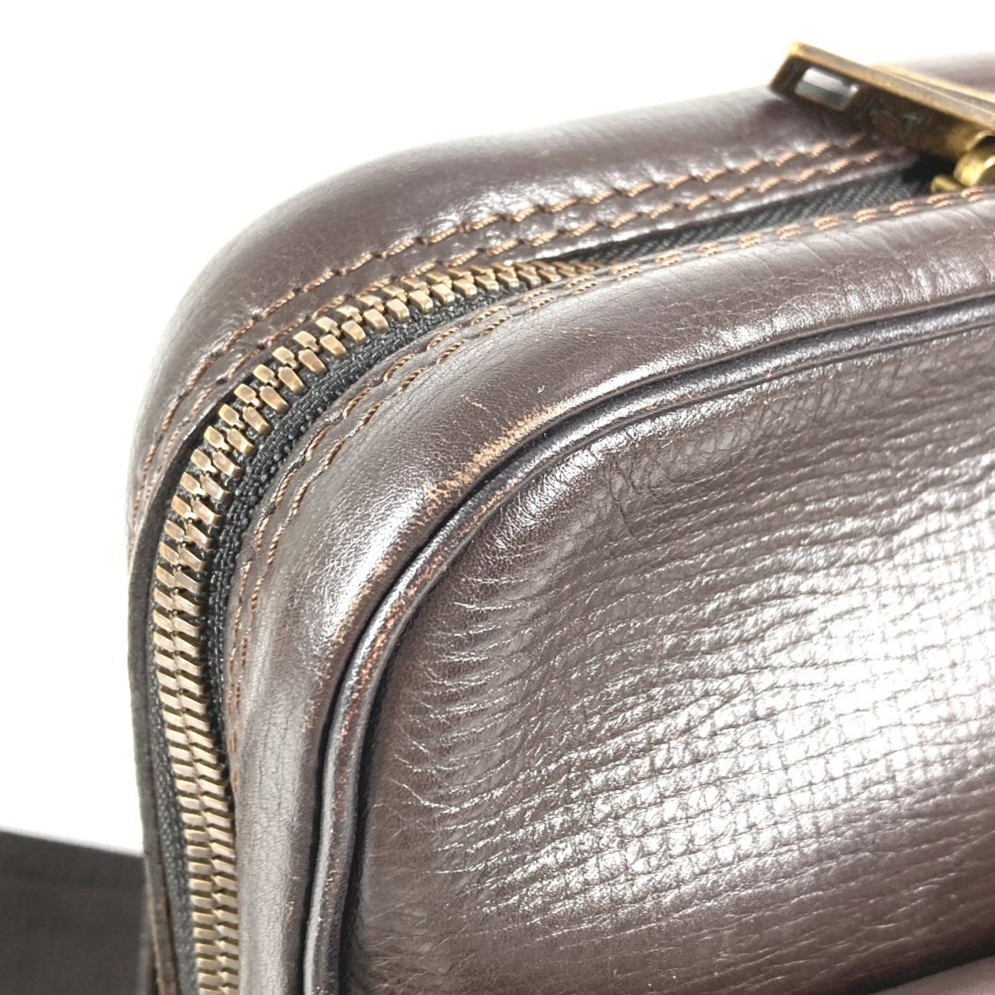 Louis Vuitton Brown Coffee Utah Leather Leather Pochette Shoulder Bag (Pre-Owned)
