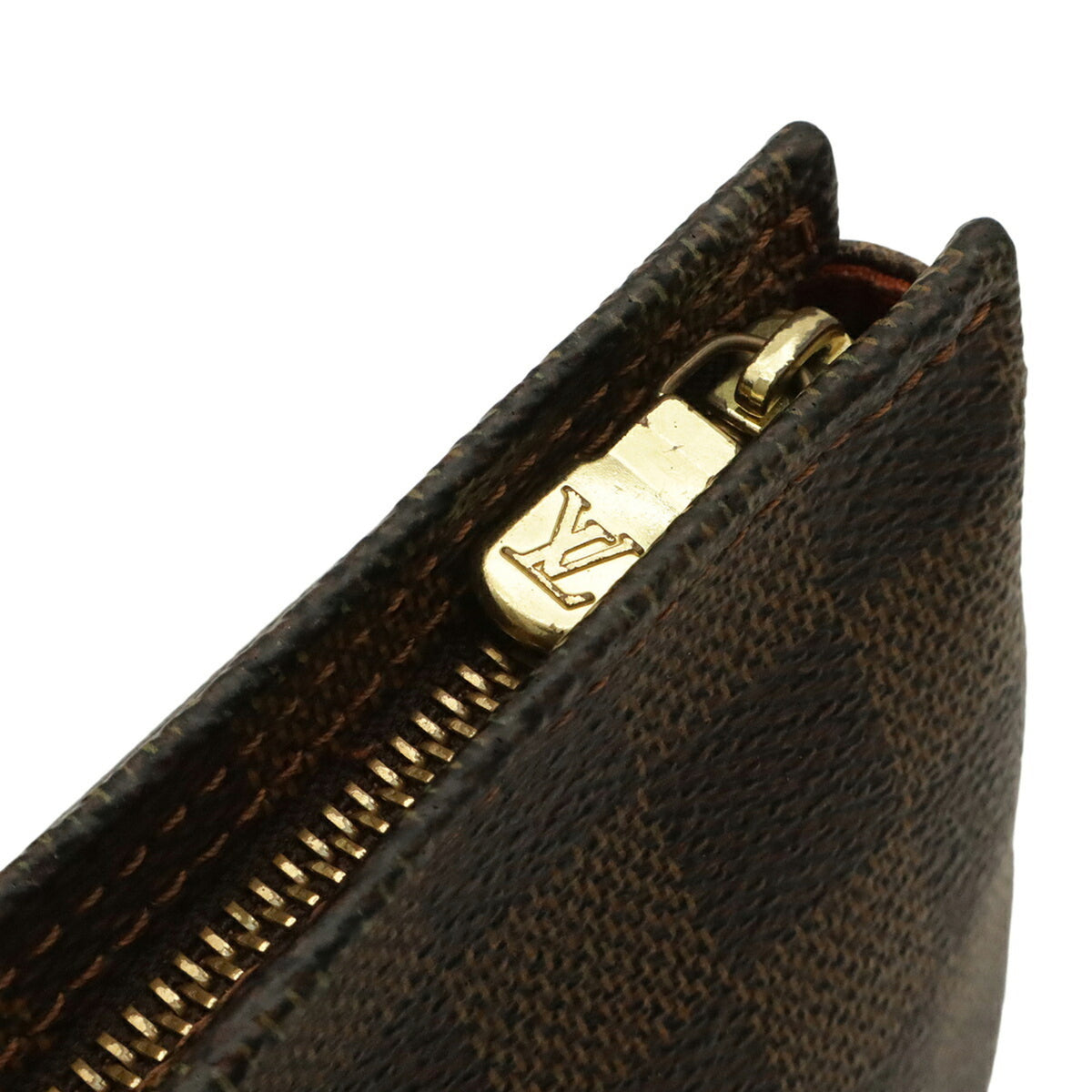 Louis Vuitton Black Brown Damier Canvas Damier Canvas Handbag Pochette Pouch Shoulder Bag (Pre-Owned)