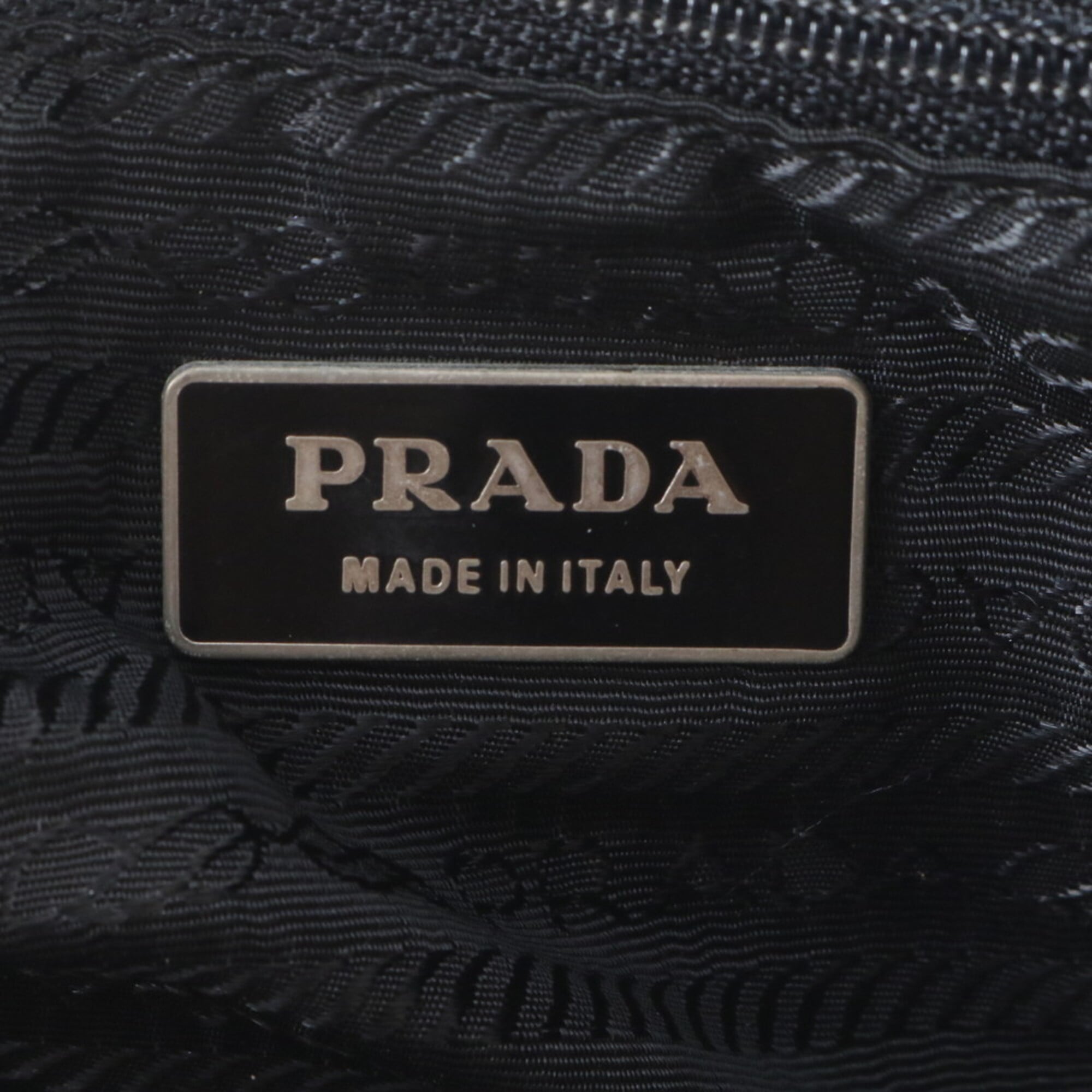 Prada Black Nylon Leather Backpack Handbag (Pre-Owned)