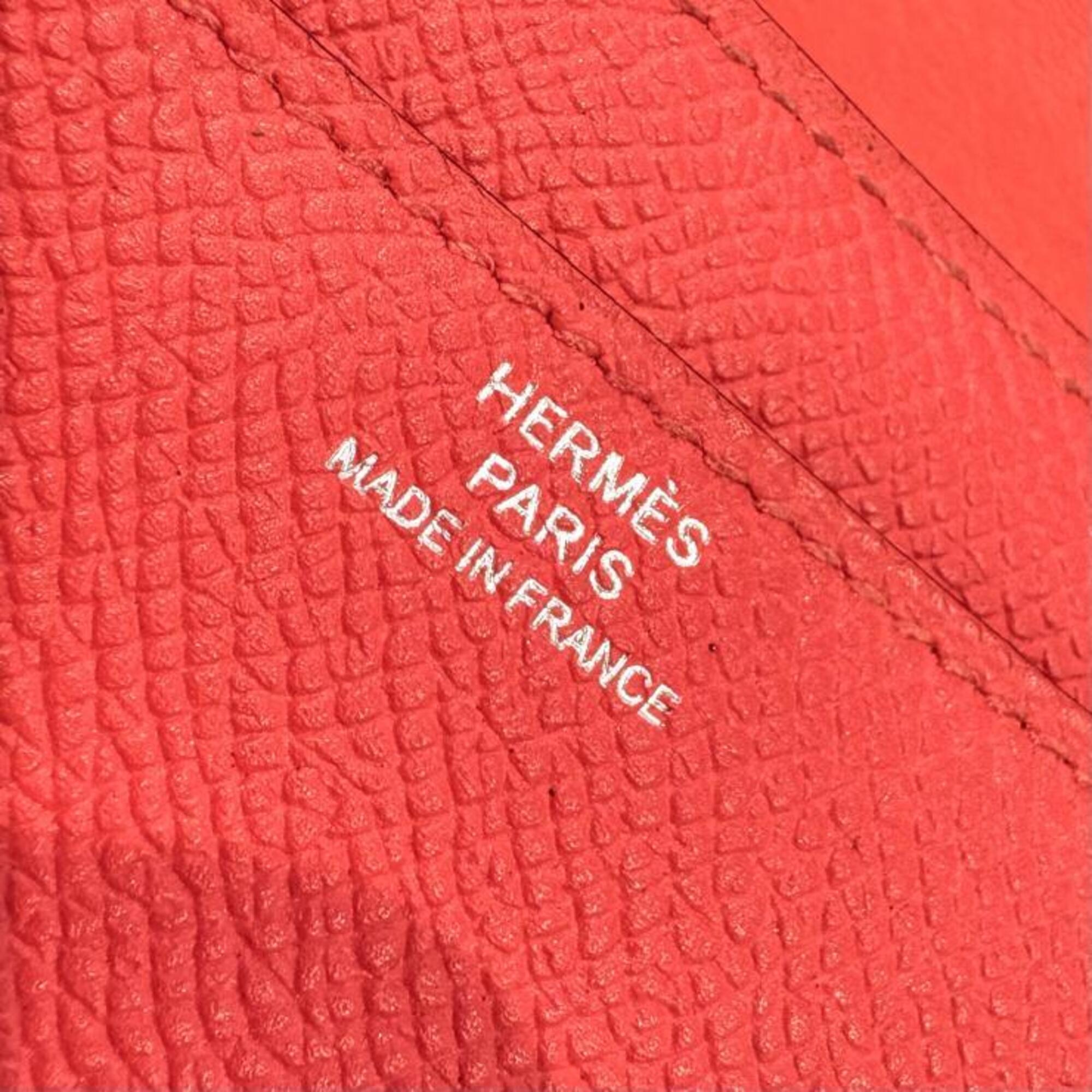 Hermes Pink Epsom Leather Long Wallet (Bi-Fold) (Pre-Owned)