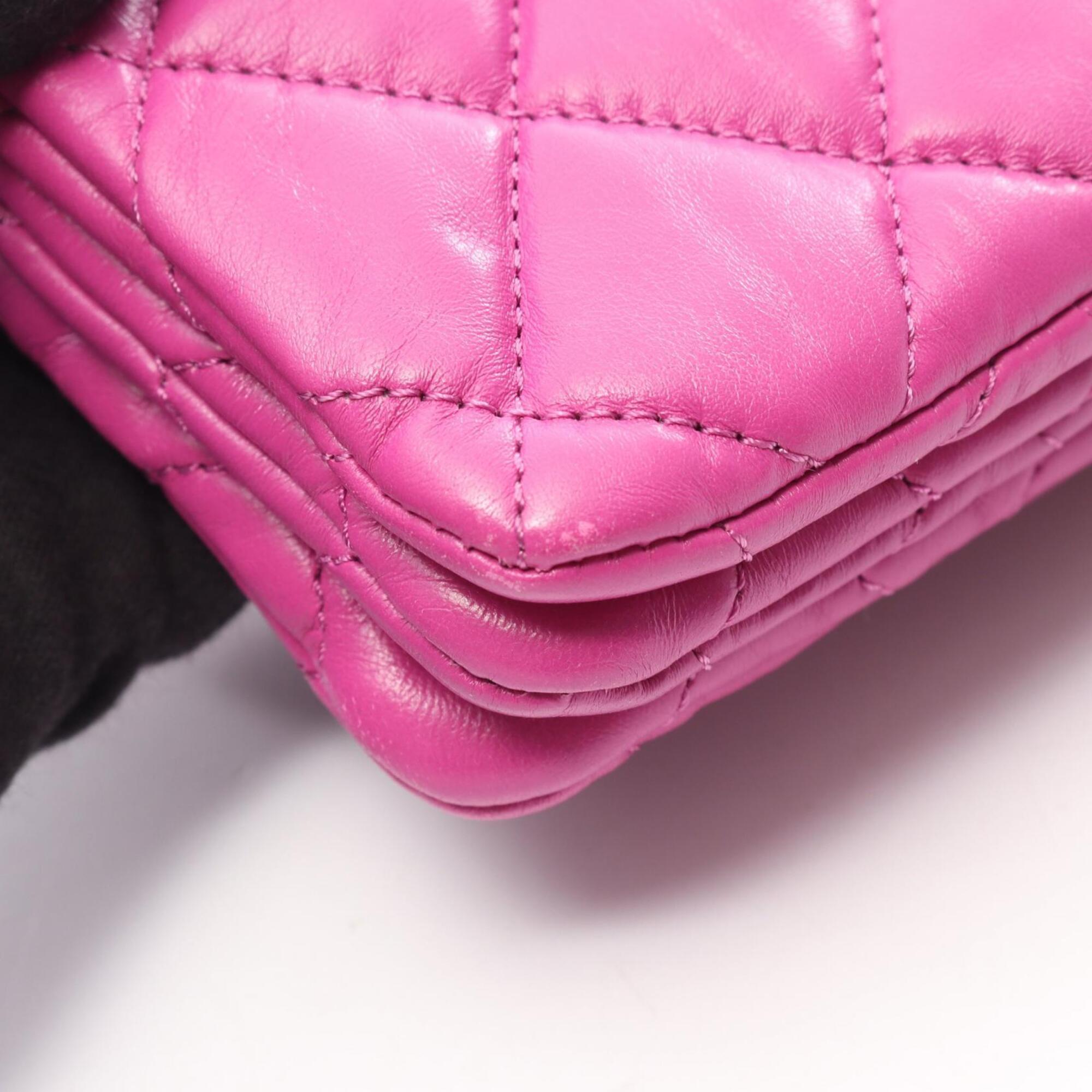 Chanel Purple Leather Handbag Shoulder Bag (Pre-Owned)