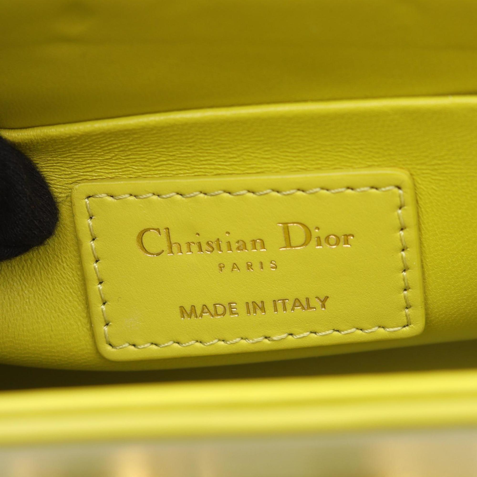 Christian Dior Green Leather Handbag Shoulder Bag (Pre-Owned)