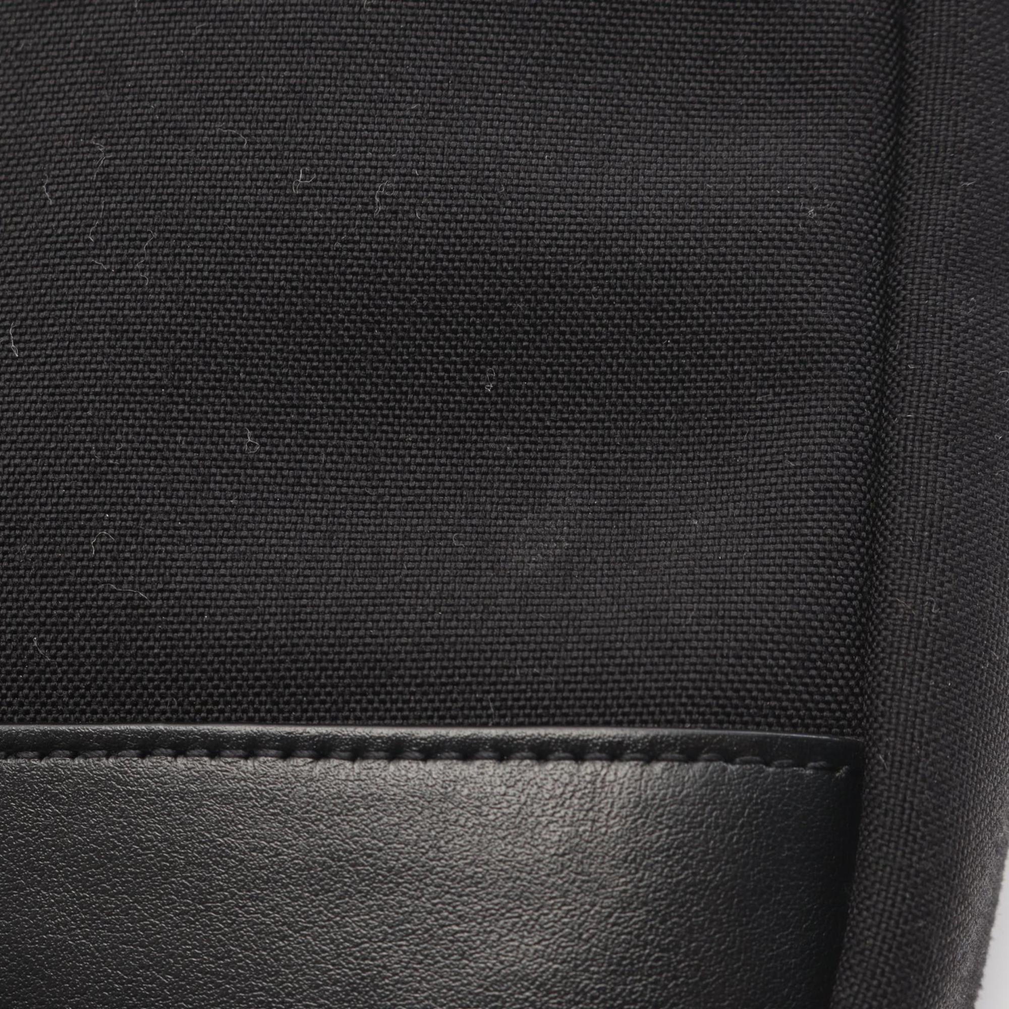 Yves Saint Laurent Black Canvas Leather Handbag Shoulder Bag (Pre-Owned)