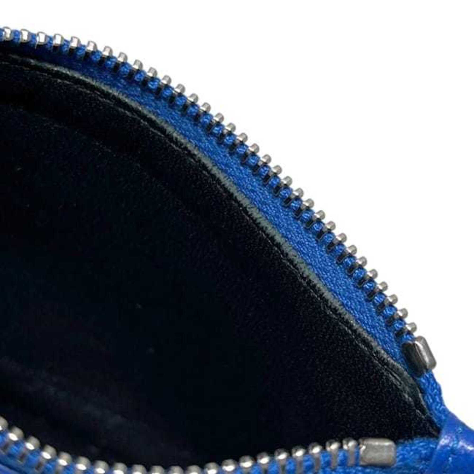 Balenciaga Blue Leather Coin Purse/Coin Case (Pre-Owned)
