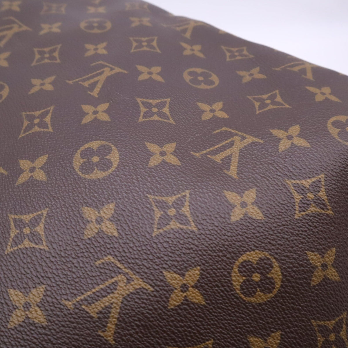 Louis Vuitton Beige Brown Coated Canvas Leather Handbag (Pre-Owned)