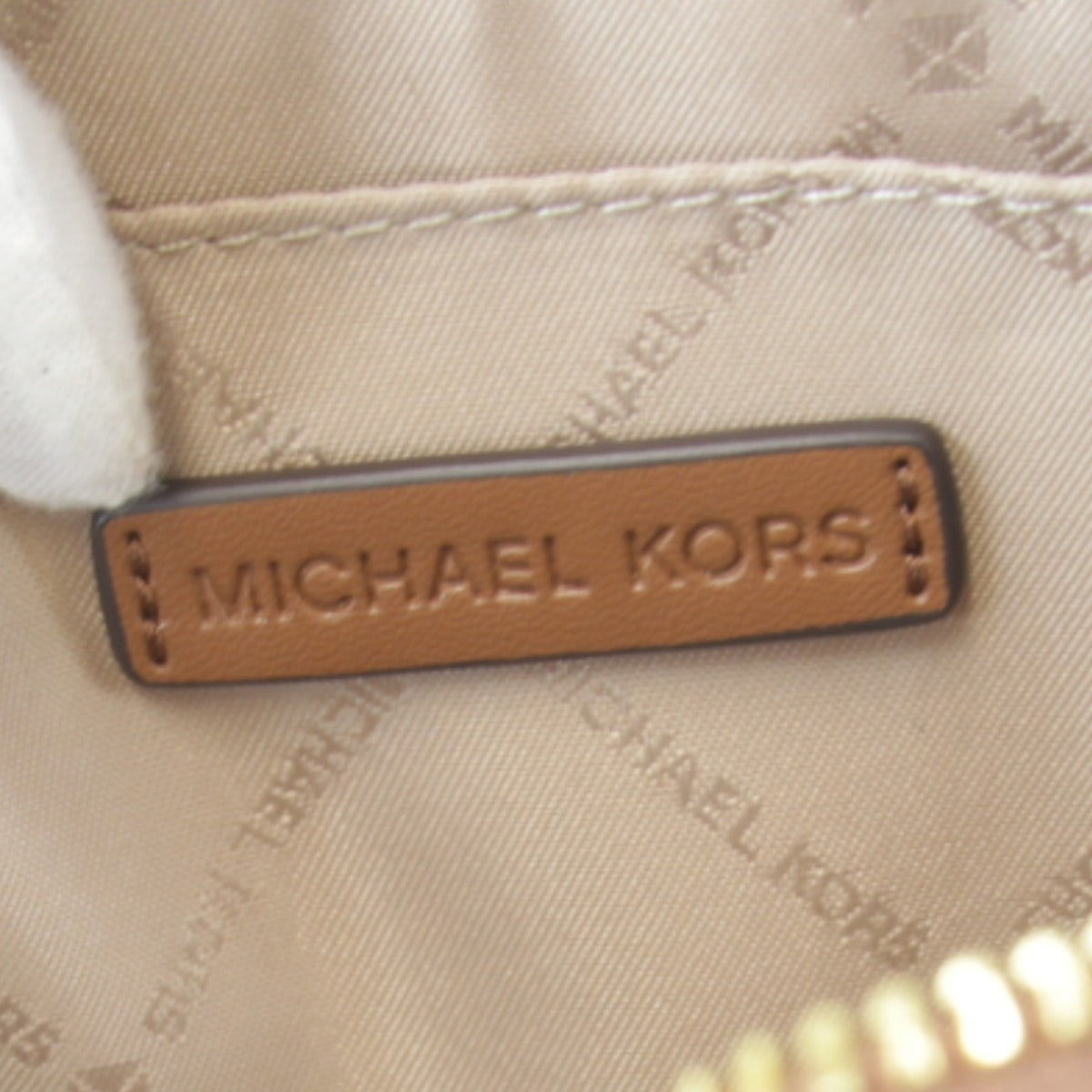 Michael Kors Brown Canvas Leather Pouch Shoulder Bag (Pre-Owned)