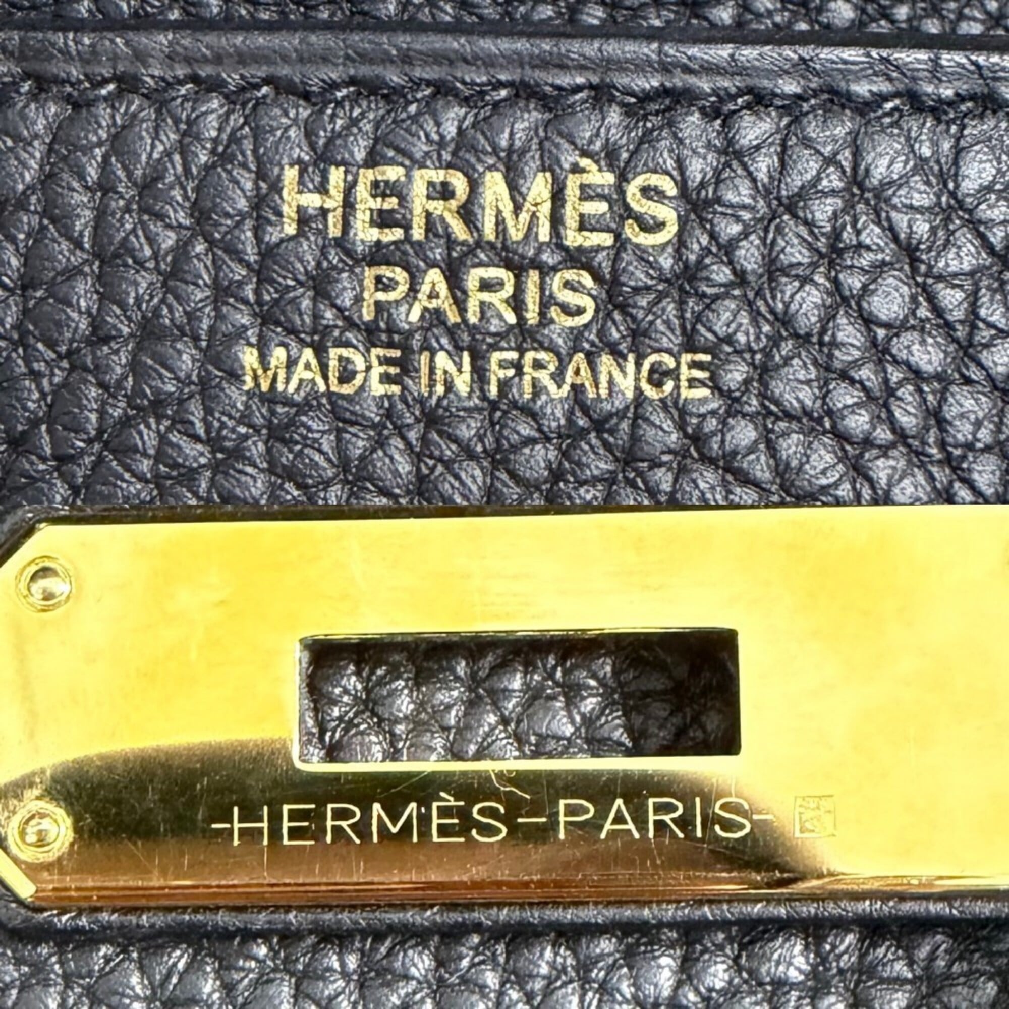 Hermes Black Leather Handbag Shoulder Bag (Pre-Owned)