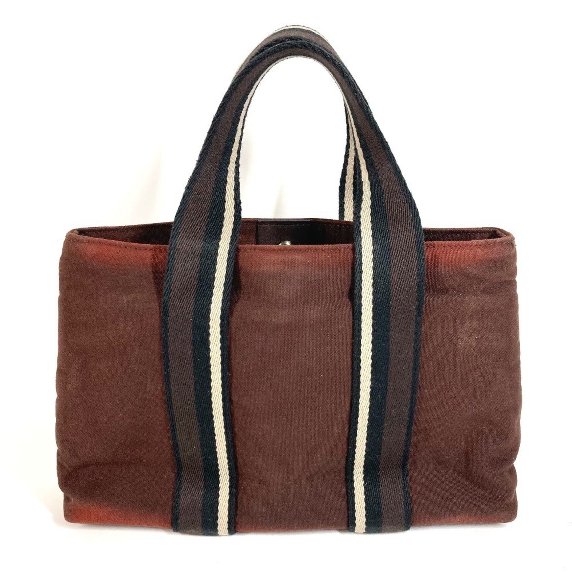 Hermes Brown Cotton Handbag Tote Bag (Pre-Owned)