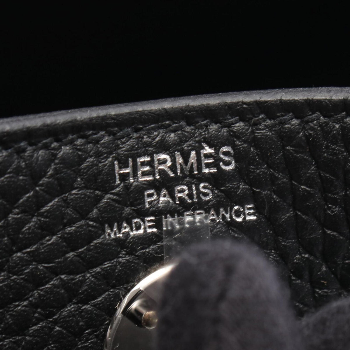 Hermes Black Taurillon Clemence Leather Handbag Shoulder Bag (Pre-Owned)