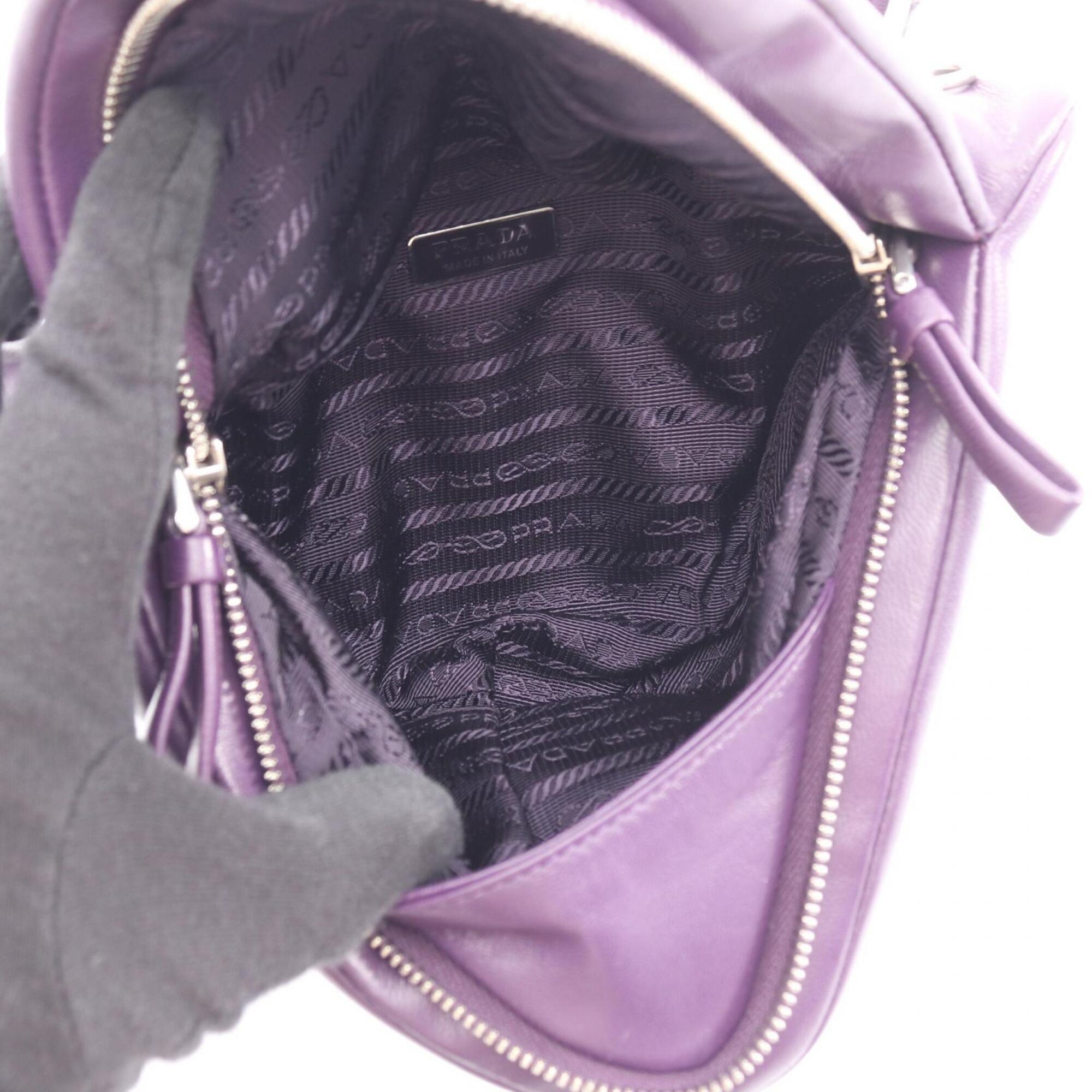 Prada Purple Leather Handbag (Pre-Owned)